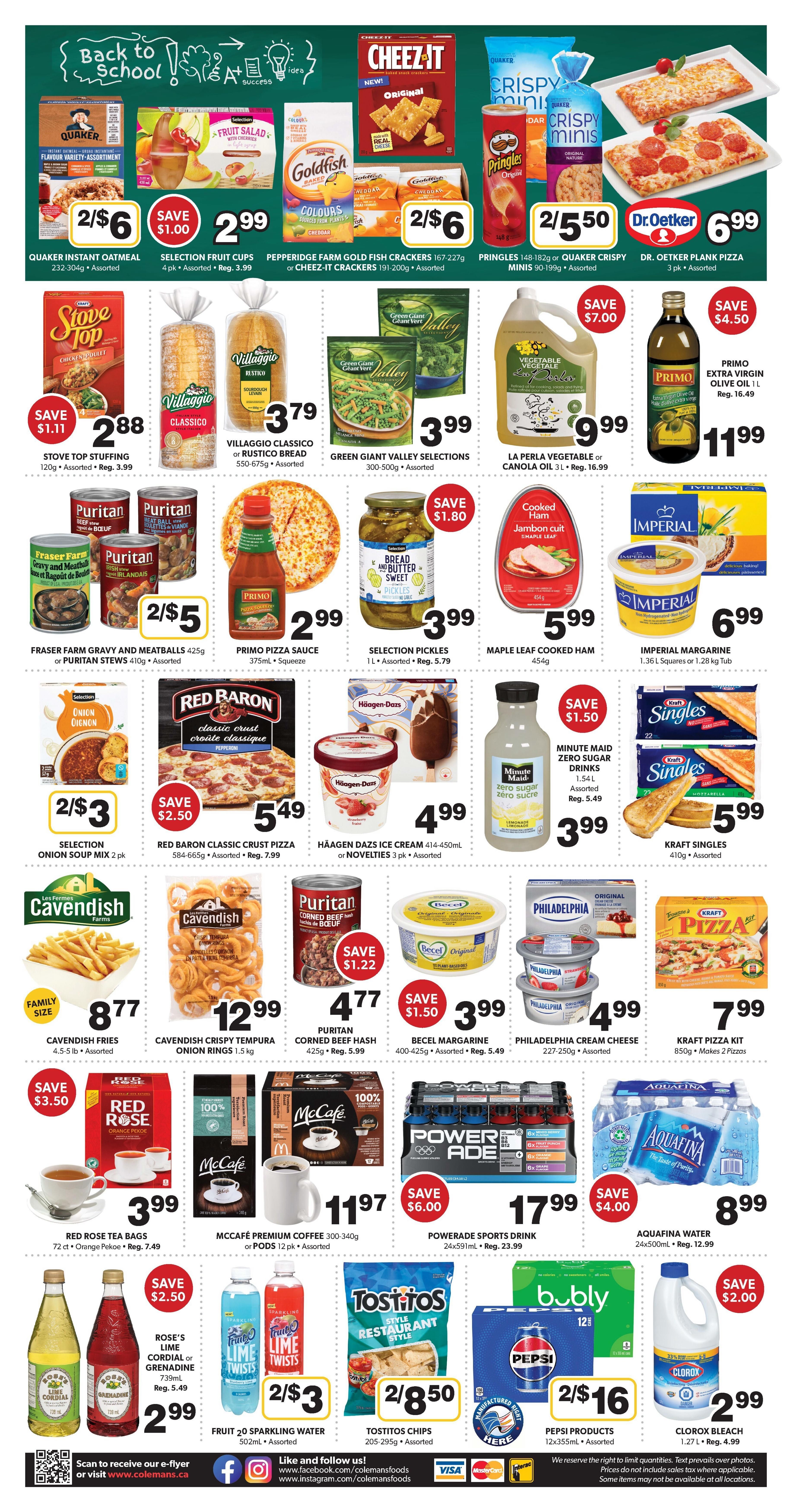 Coleman's Flyer September 10 to 16