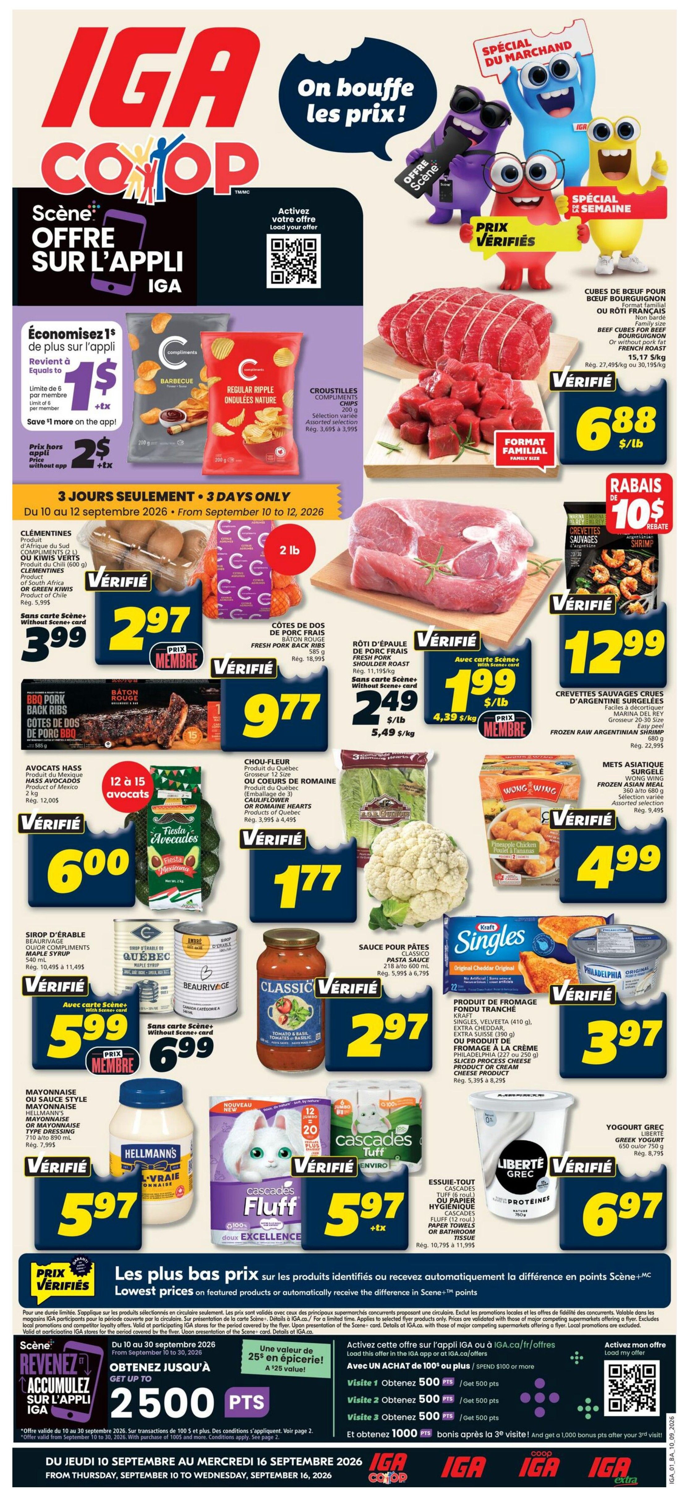 IGA (NB) Flyer September 10 to 16