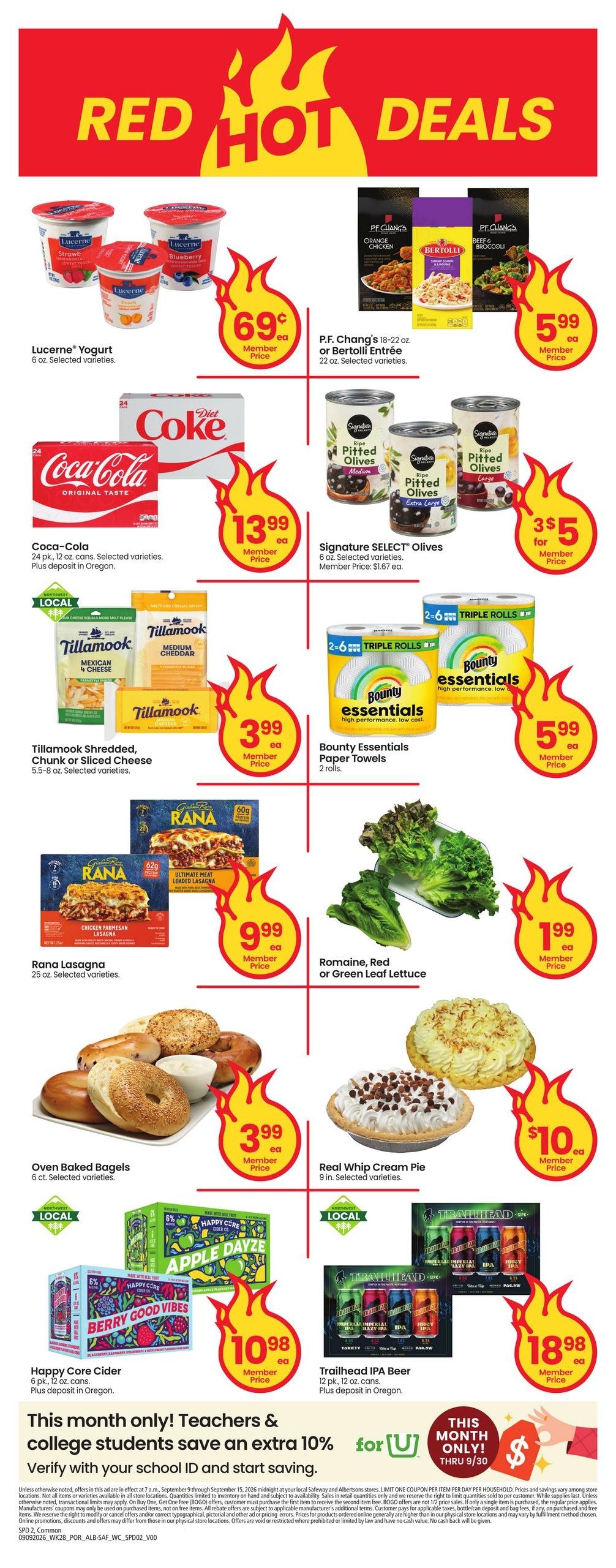 Albertsons (Bend Area, OR) Weekly Ad September 9 - 15, 2026