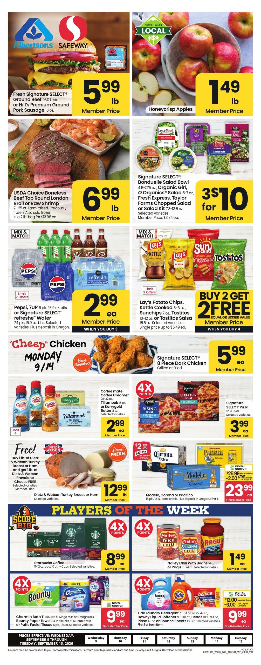 Albertsons (Bend Area, OR) Weekly Ad September 9 - 15, 2026