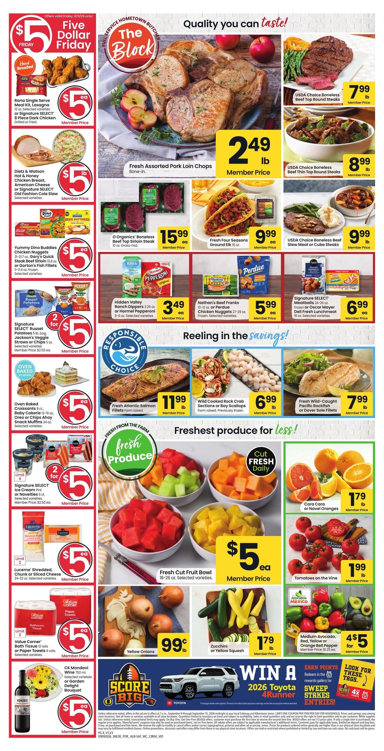 Albertsons (Bend Area, OR) Weekly Ad September 9 - 15, 2026