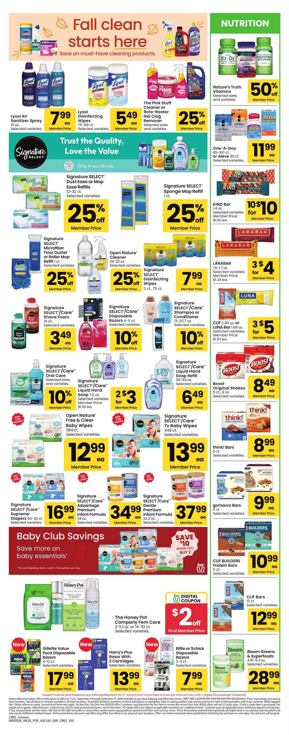 Albertsons (Bend Area, OR) Weekly Ad September 9 - 15, 2026