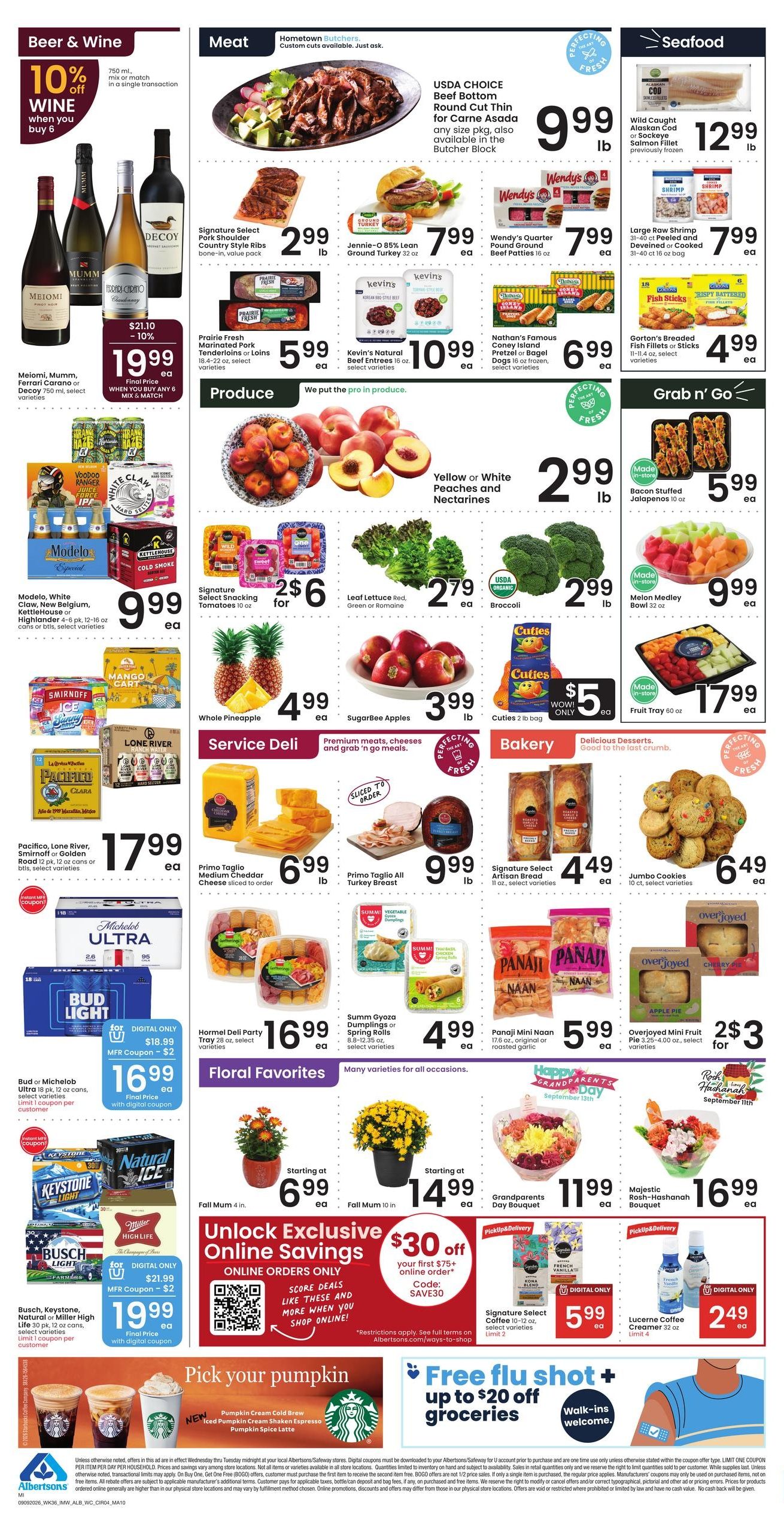 Albertsons (Missoula Area, MT) Weekly Ad September 9 - 15, 2026