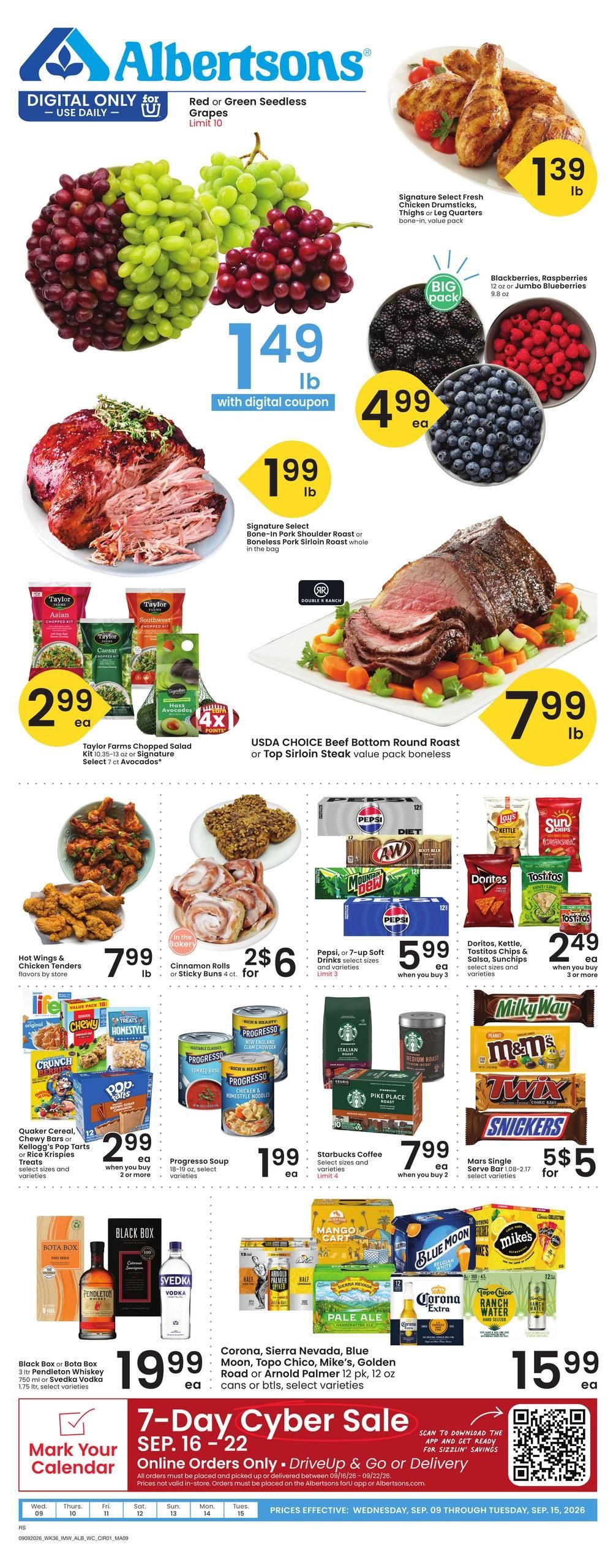Albertsons (Rock Springs Area, WY) Weekly Ad September 9 - 15, 2026