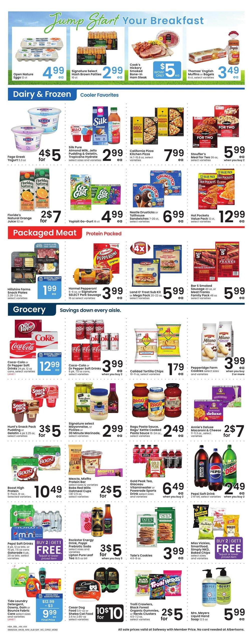 Albertsons (Hungry Horse Area, MT) Weekly Ad September 9 - 15, 2026