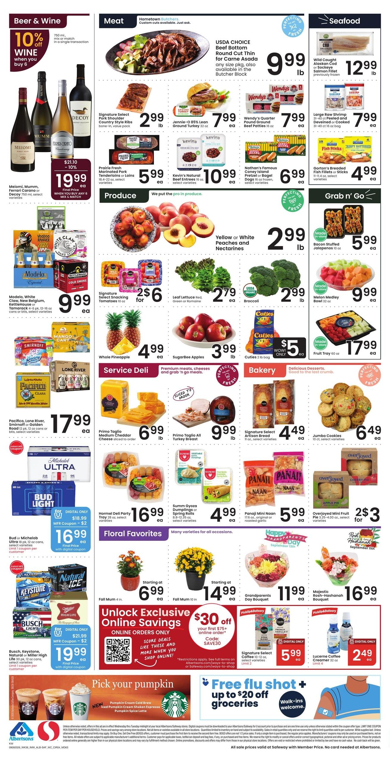 Albertsons (Hungry Horse Area, MT) Weekly Ad September 9 - 15, 2026