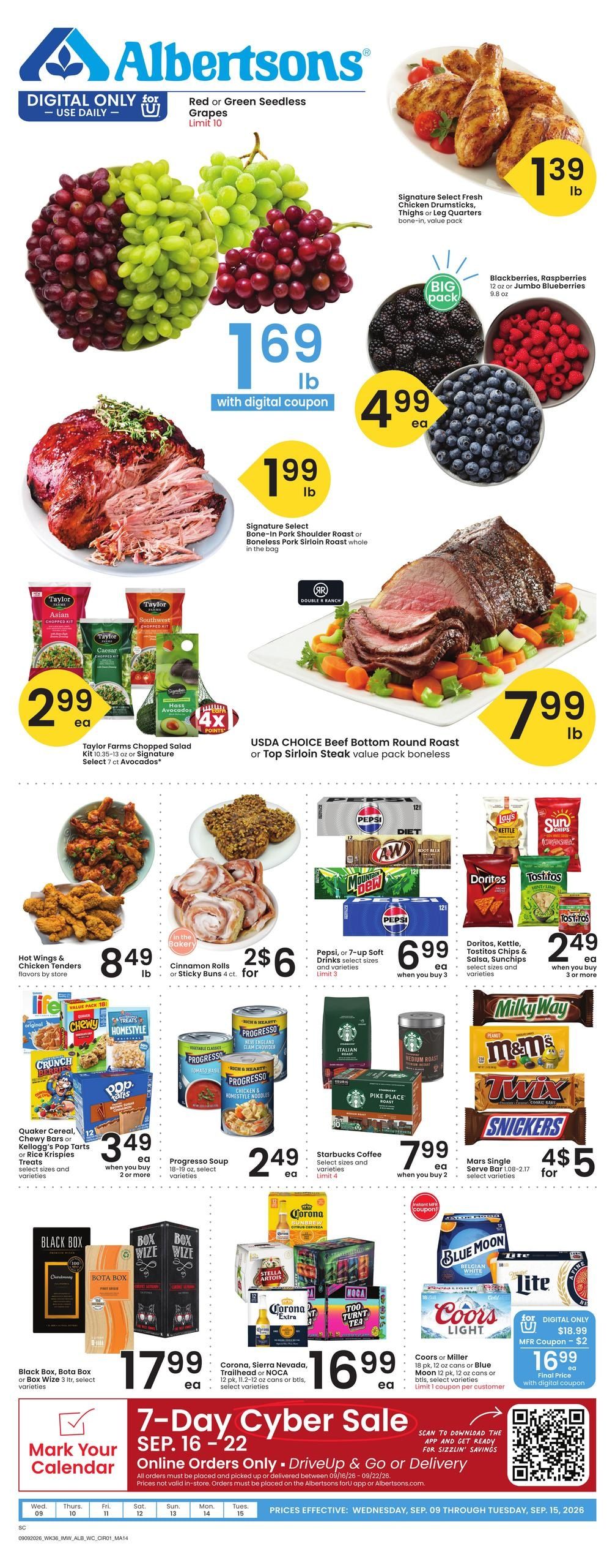 Albertsons (Browning Area, MT) Weekly Ad September 9 - 15, 2026