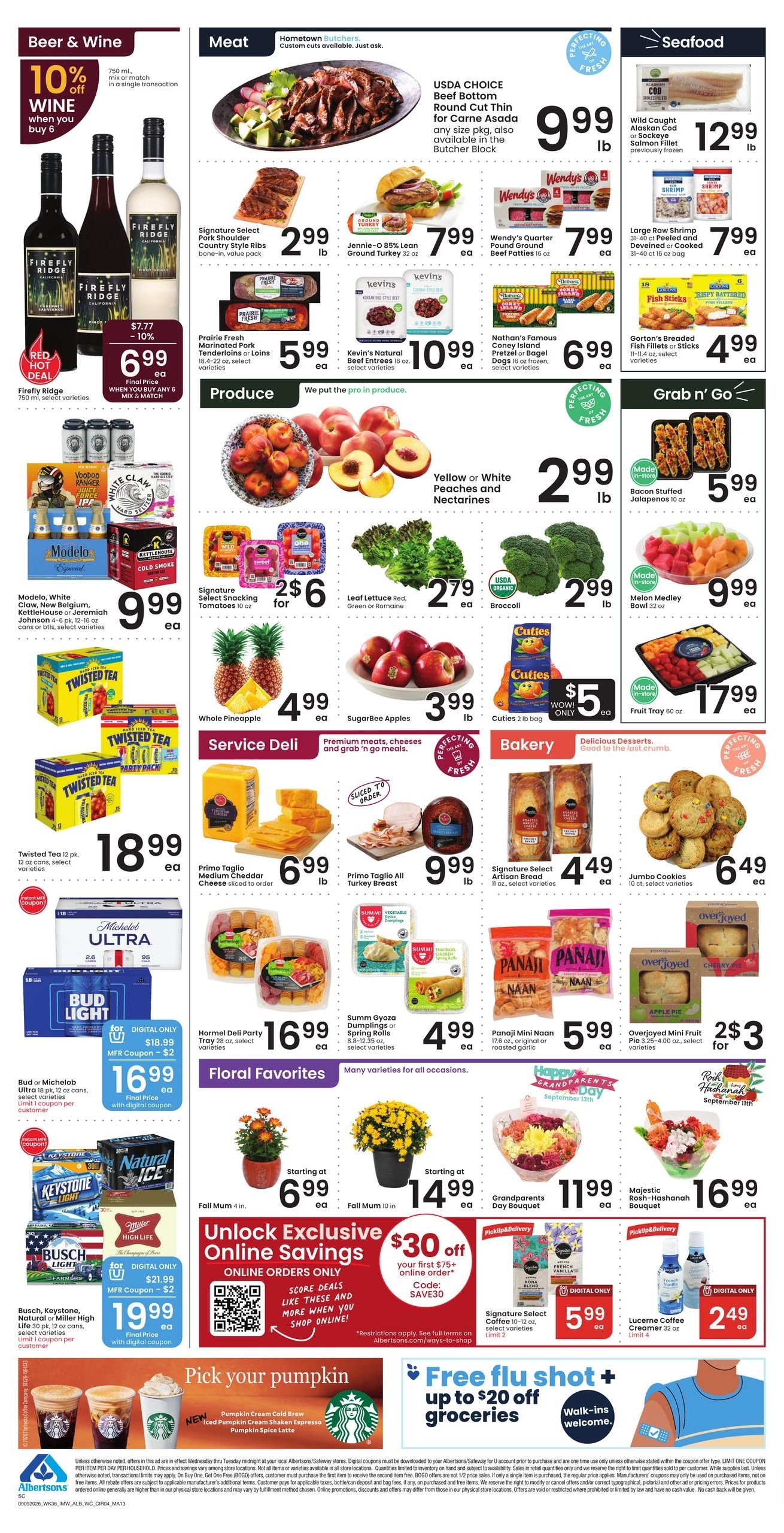 Albertsons (Browning Area, MT) Weekly Ad September 9 - 15, 2026