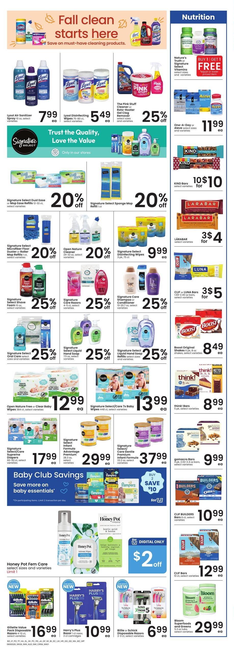 Albertsons (Browning Area, MT) Weekly Ad September 9 - 15, 2026