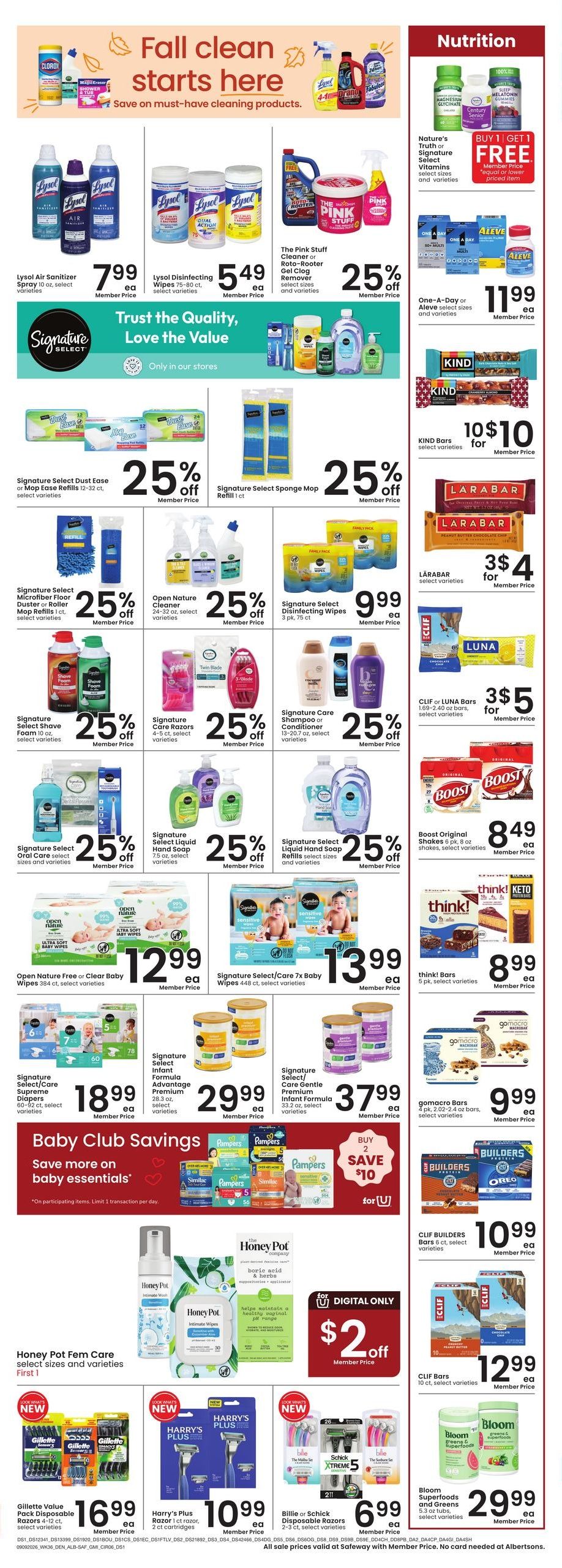 Albertsons (Buffalo Area, WY) Weekly Ad September 9 - 15, 2026