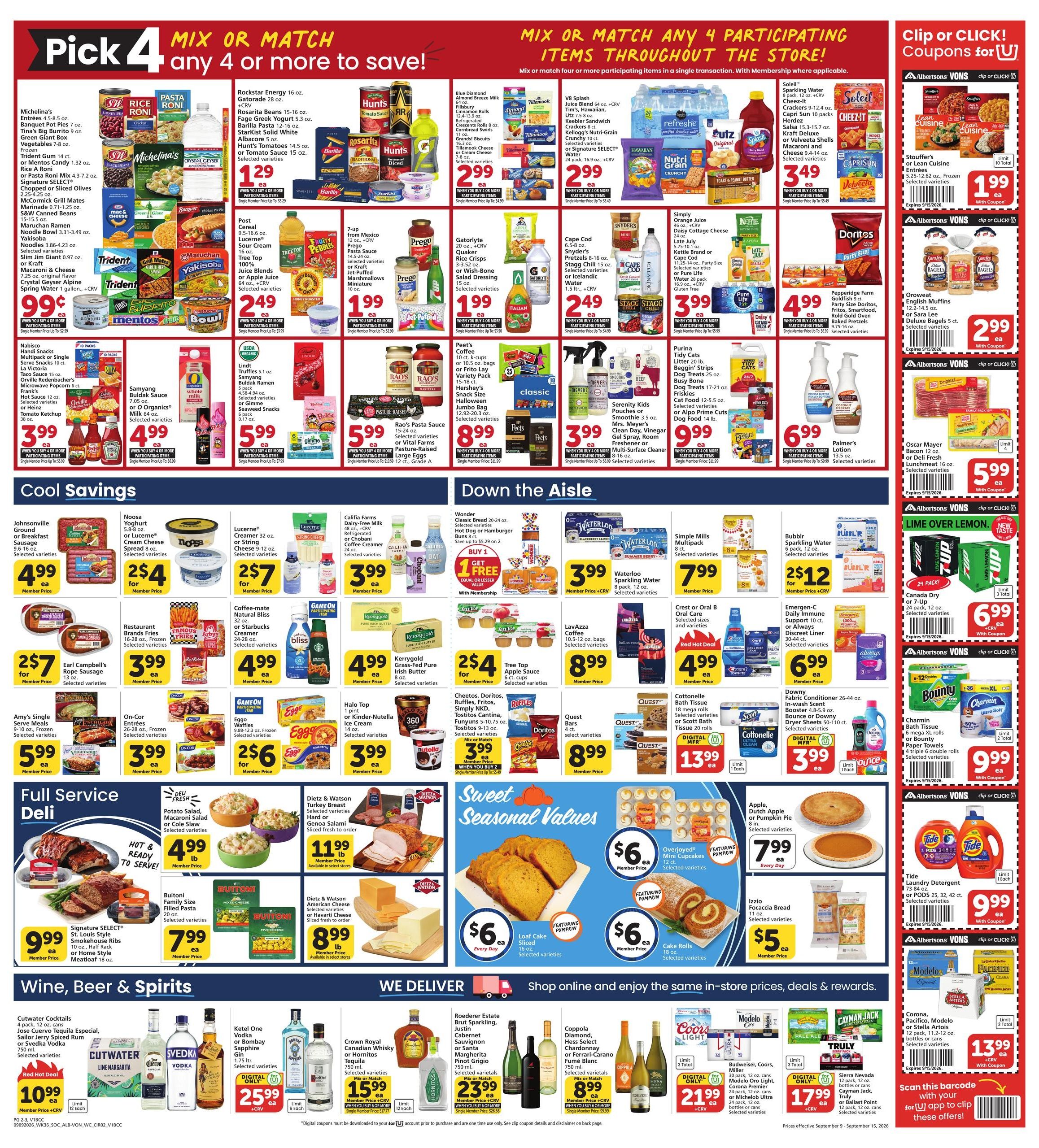 Albertsons (Hesperia Area, CA) Weekly Ad September 9 - 15, 2026