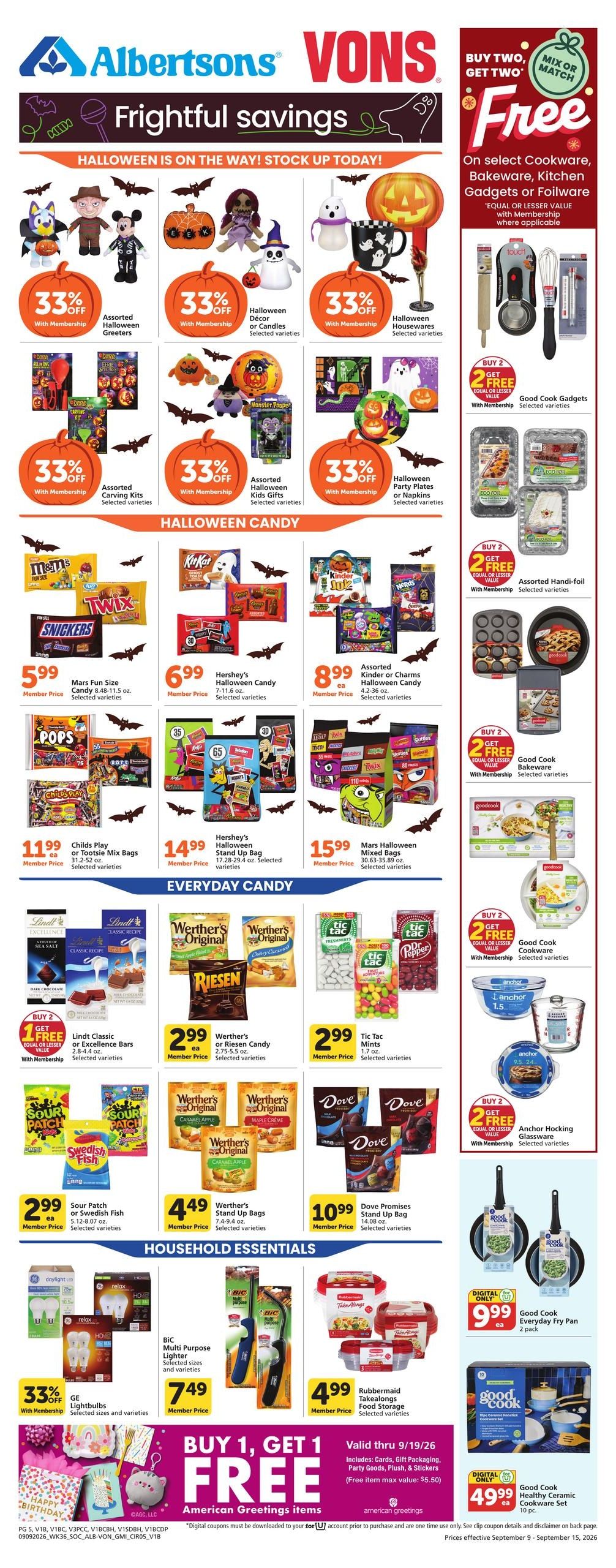 Albertsons (Hesperia Area, CA) Weekly Ad September 9 - 15, 2026