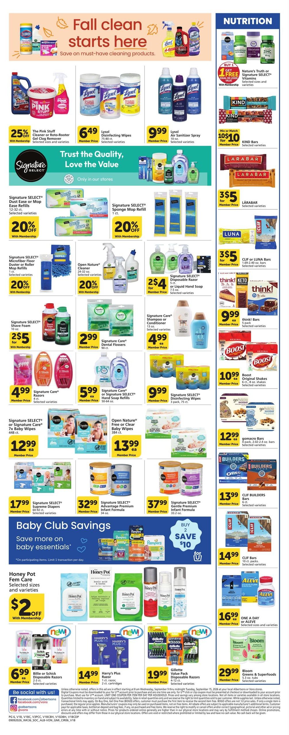 Albertsons (Hesperia Area, CA) Weekly Ad September 9 - 15, 2026