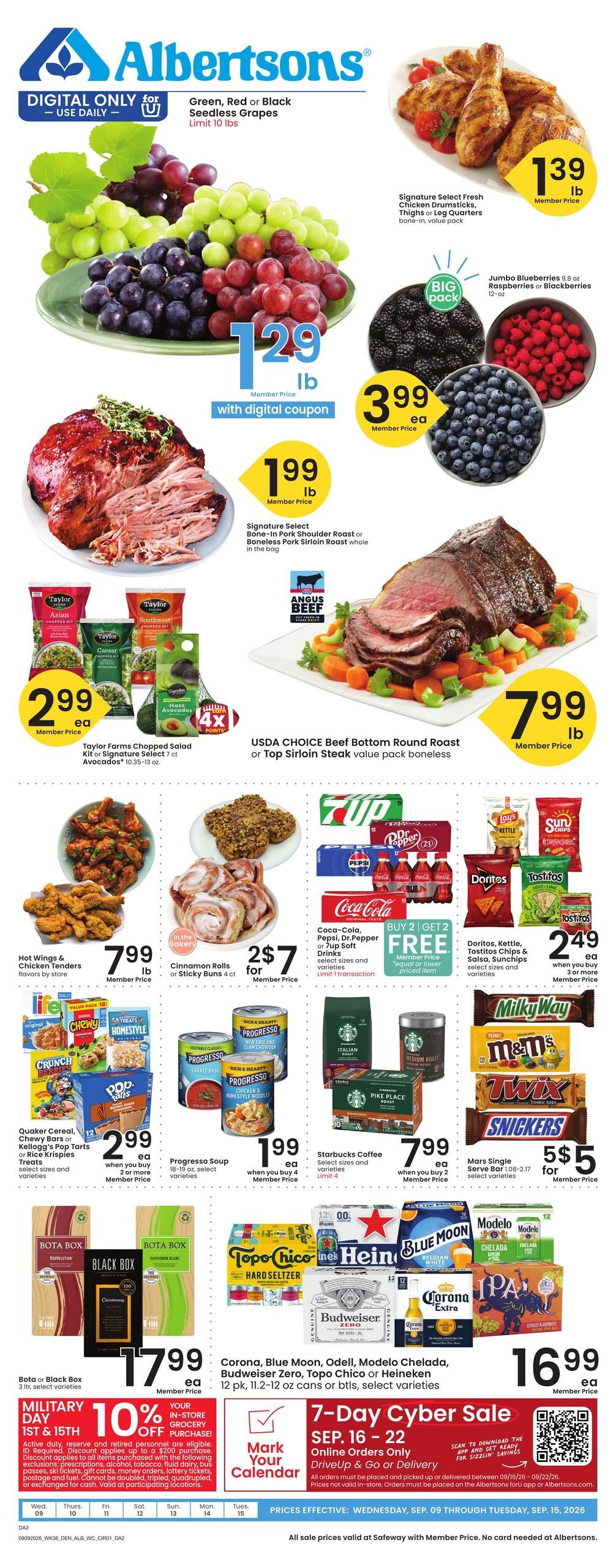 Albertsons (Ignacio Area, CO) Weekly Ad September 9 - 15, 2026