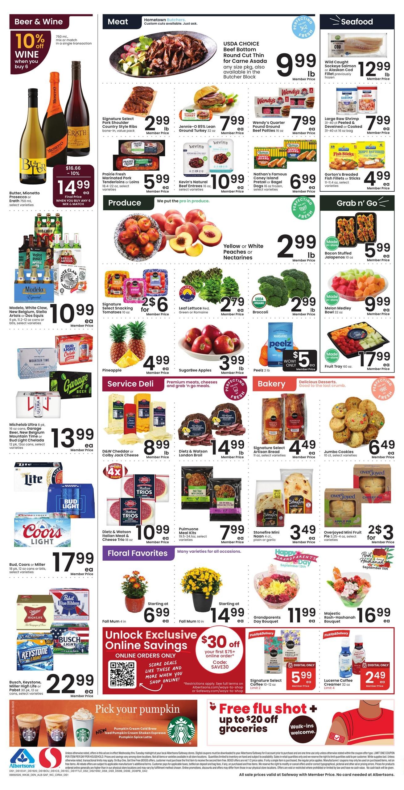 Albertsons (Ignacio Area, CO) Weekly Ad September 9 - 15, 2026
