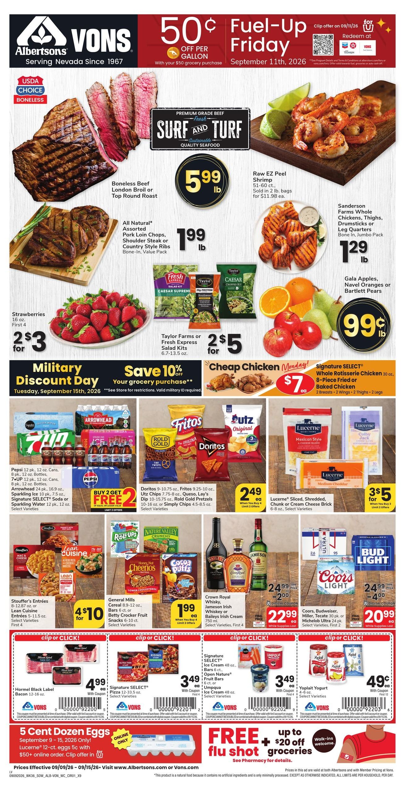 Albertsons (Las Vegas-North Las Vegas Area, NV) Weekly Ad September 9 - 15, 2026