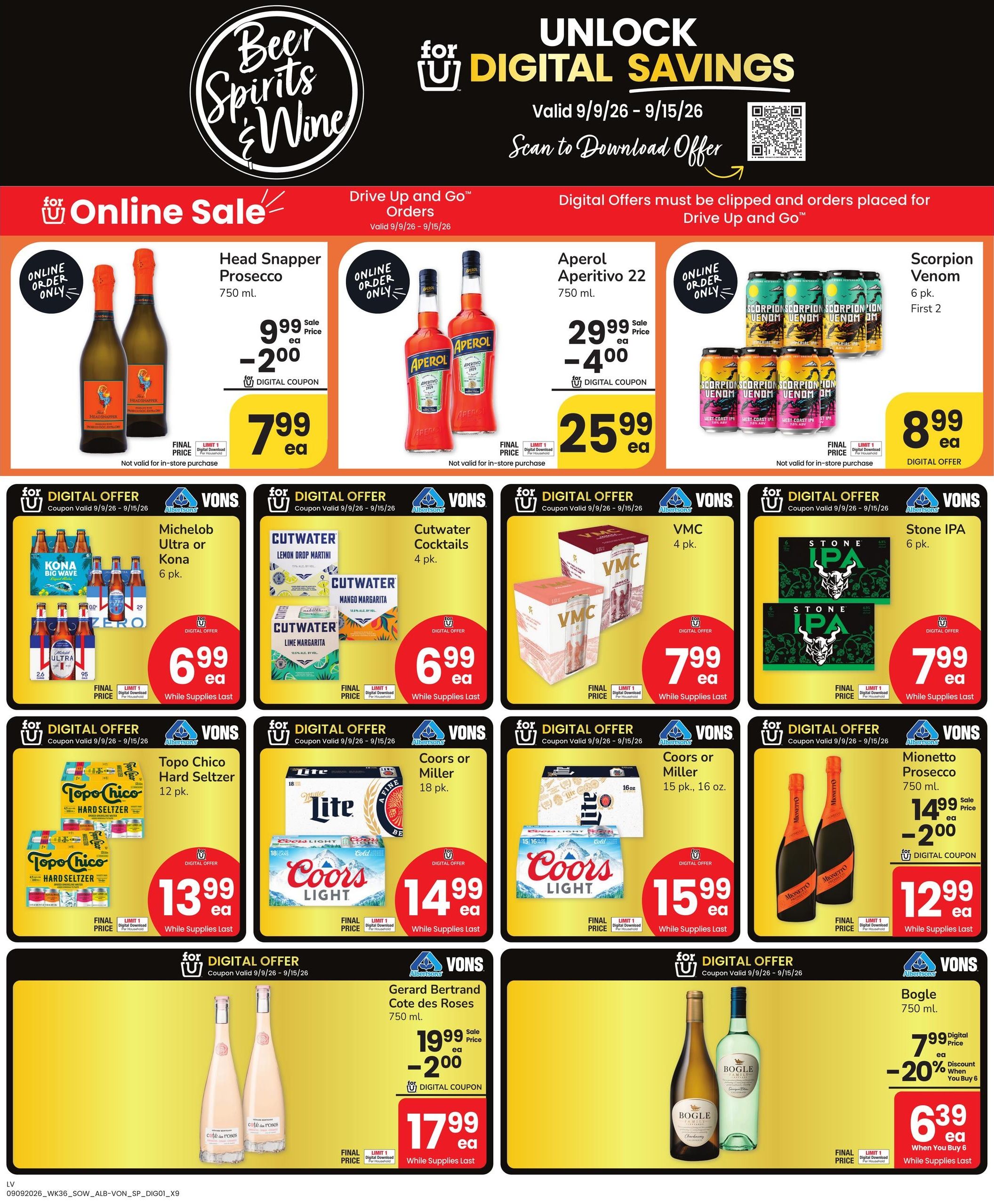 Albertsons (Las Vegas-North Las Vegas Area, NV) Weekly Ad September 9 - 15, 2026