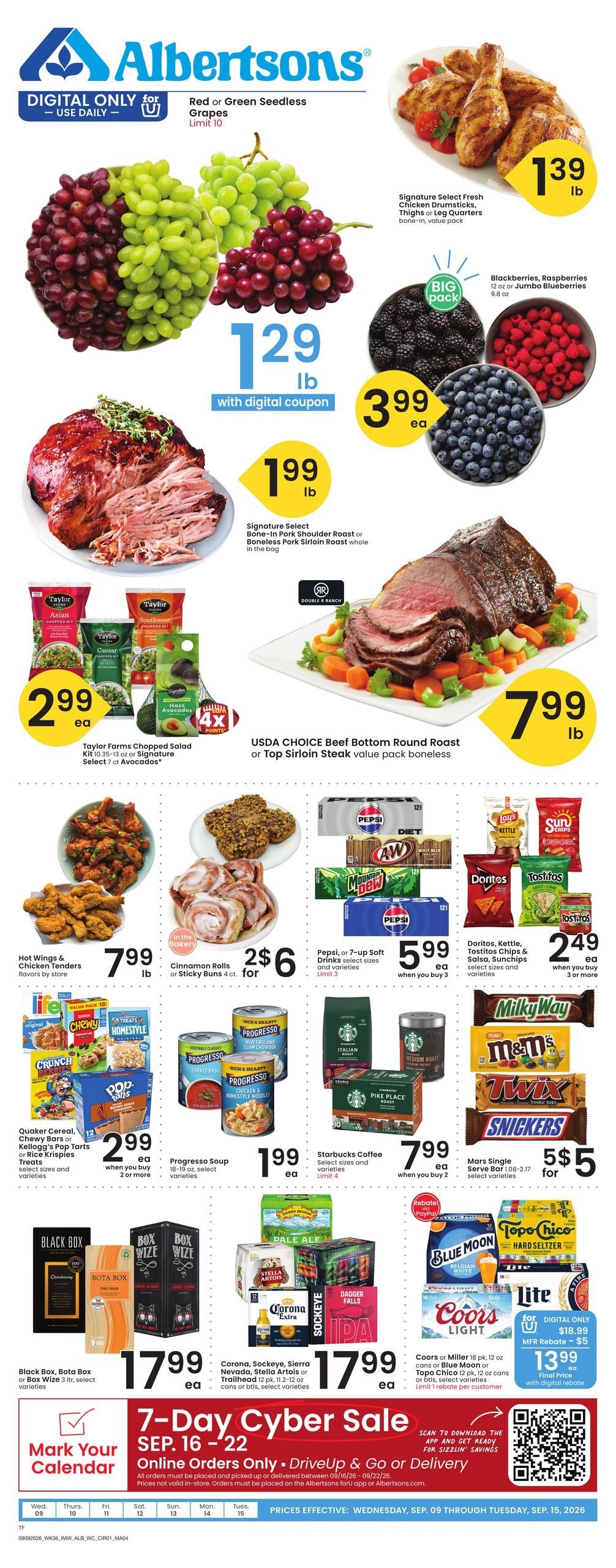Albertsons (Twin Falls Area, ID) Weekly Ad September 9 - 15, 2026