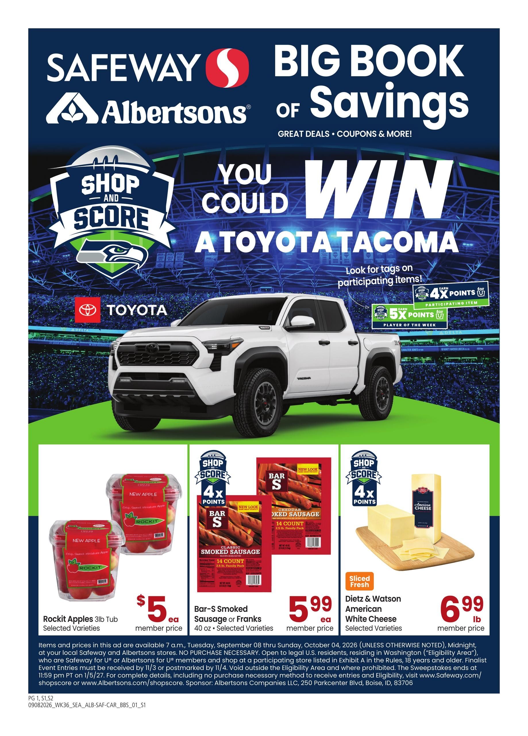 Albertsons (Moscow Area, ID) Big Book of Savings Weekly Ad September 8 - October 4, 2026