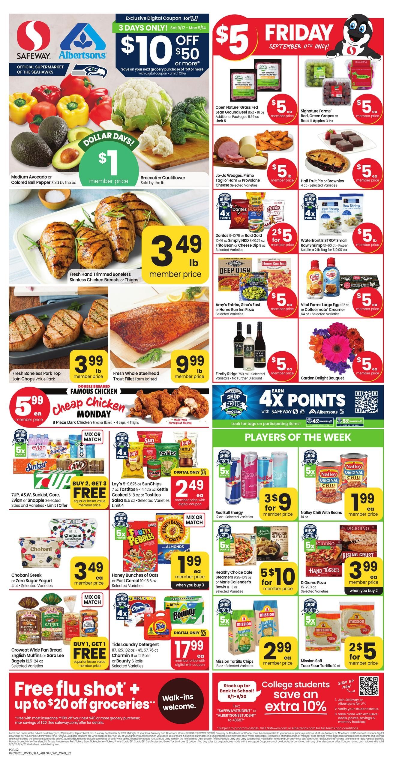 Albertsons (Moscow Area, ID) Weekly Ad September 9 - 15, 2026