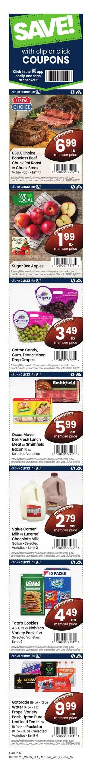 Albertsons (Moscow Area, ID) Weekly Ad September 9 - 15, 2026