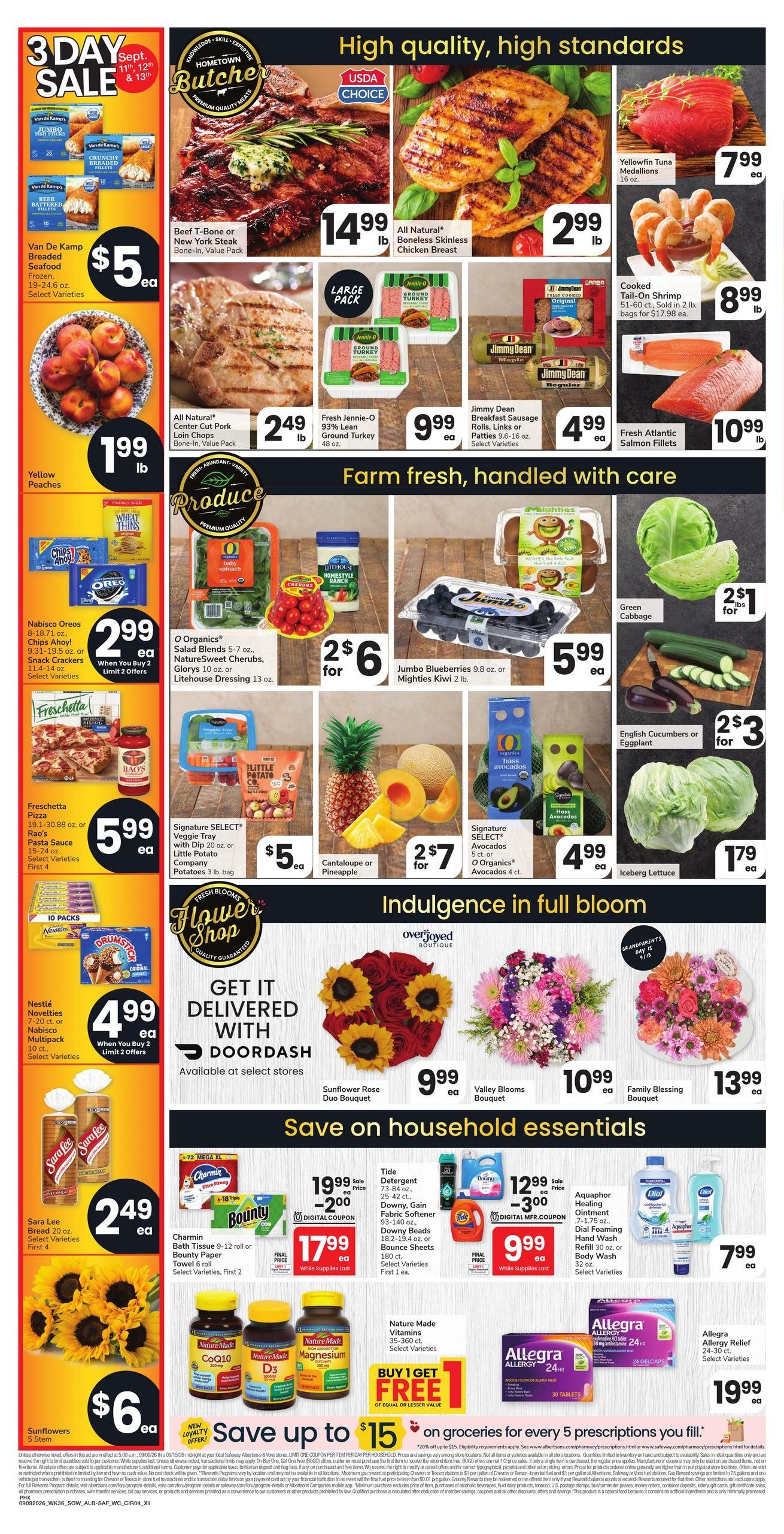 Albertsons (Phoenix-Yuma Area, AZ) Weekly Ad September 9 - 15, 2026