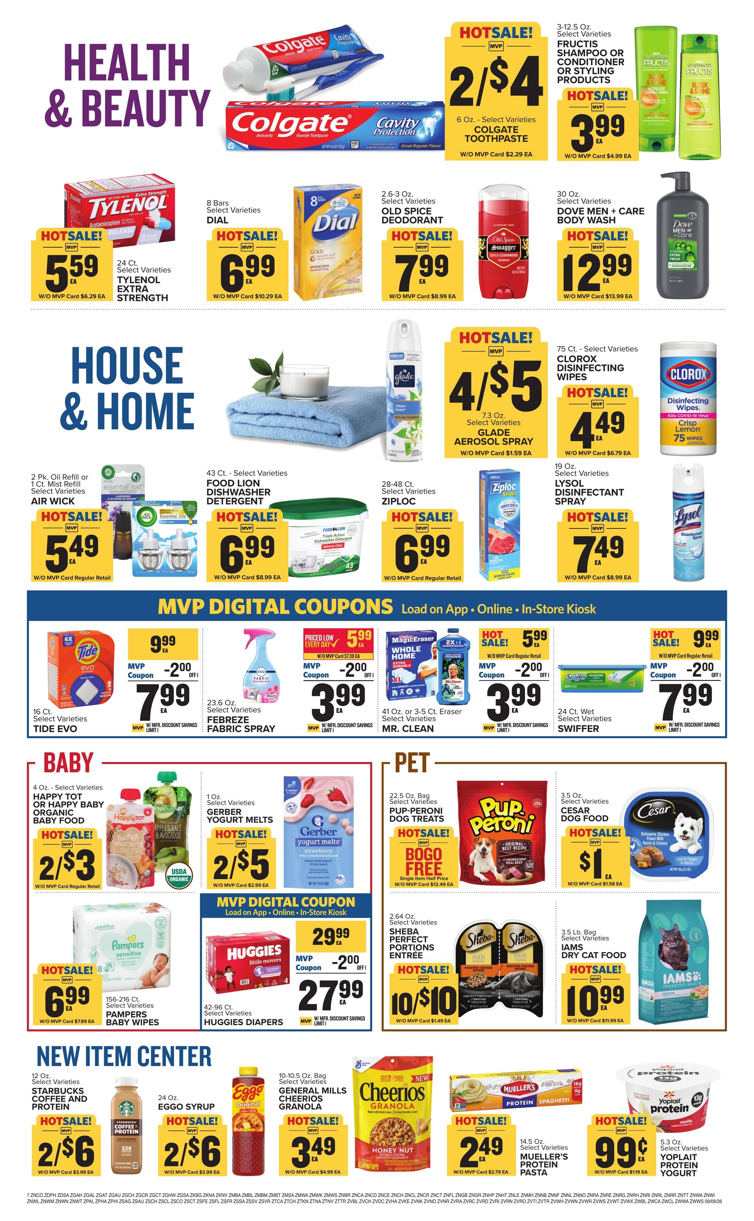 Food Lion (Cumberland Area, KY) Weekly Ad September 9 - 15, 2026