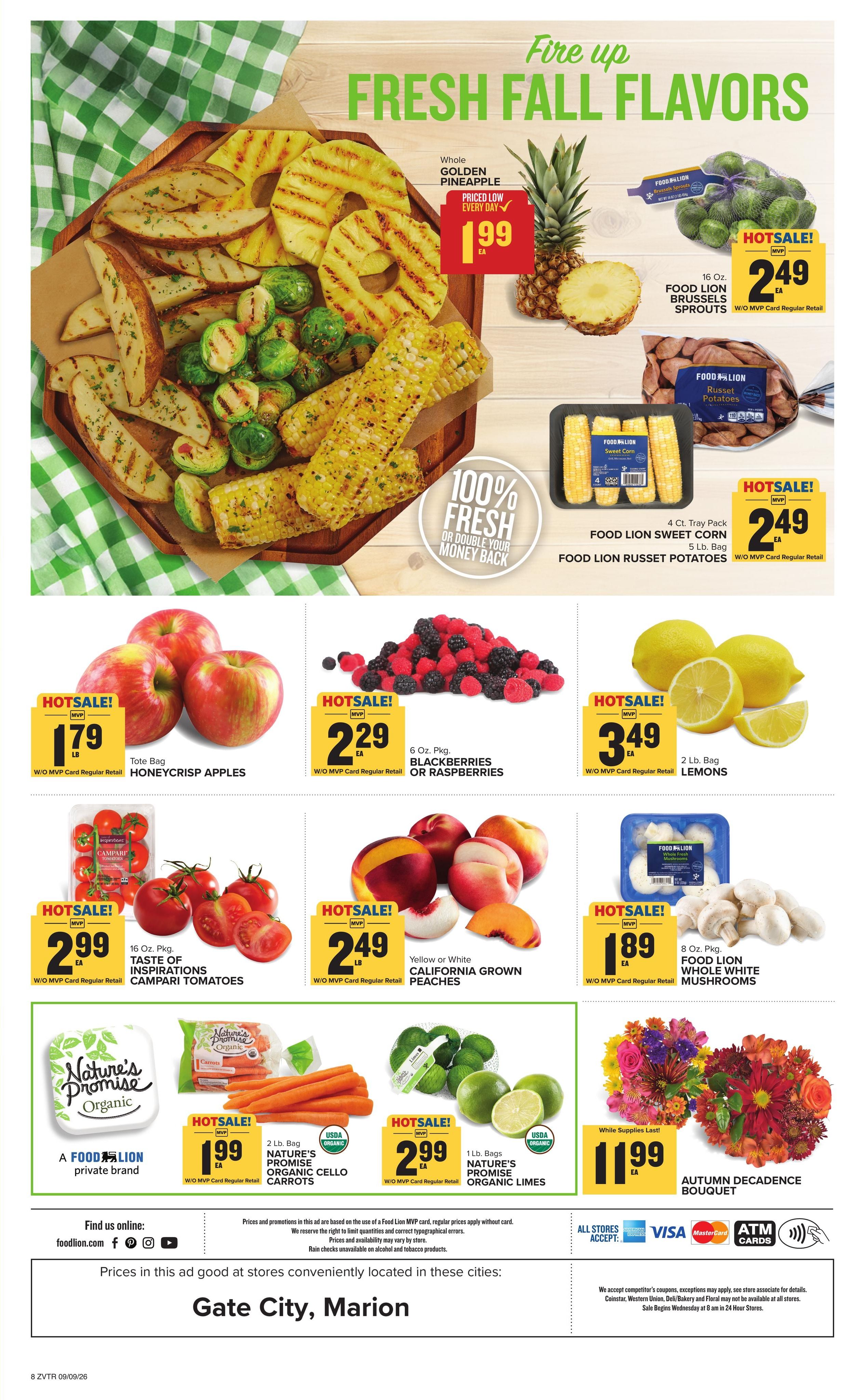 Food Lion (Cumberland Area, KY) Weekly Ad September 9 - 15, 2026