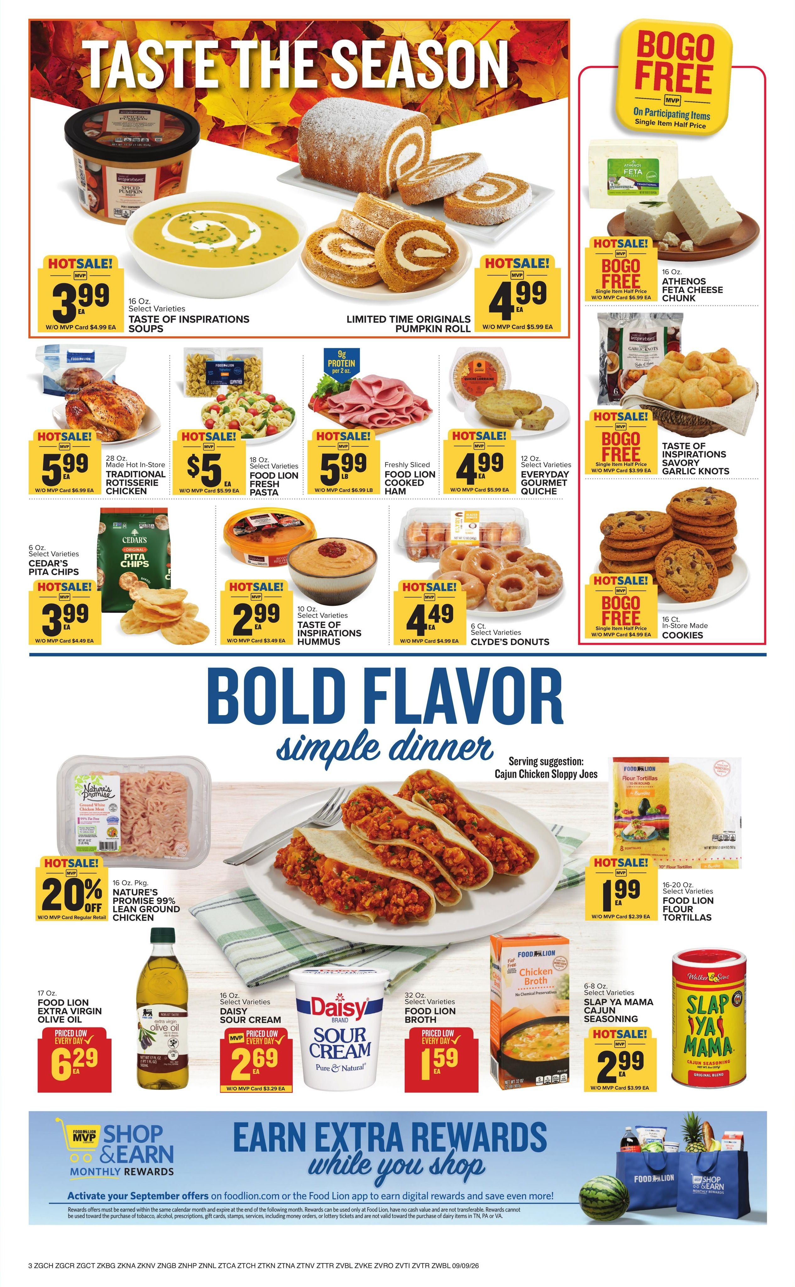Food Lion (Cumberland Area, KY) Weekly Ad September 9 - 15, 2026
