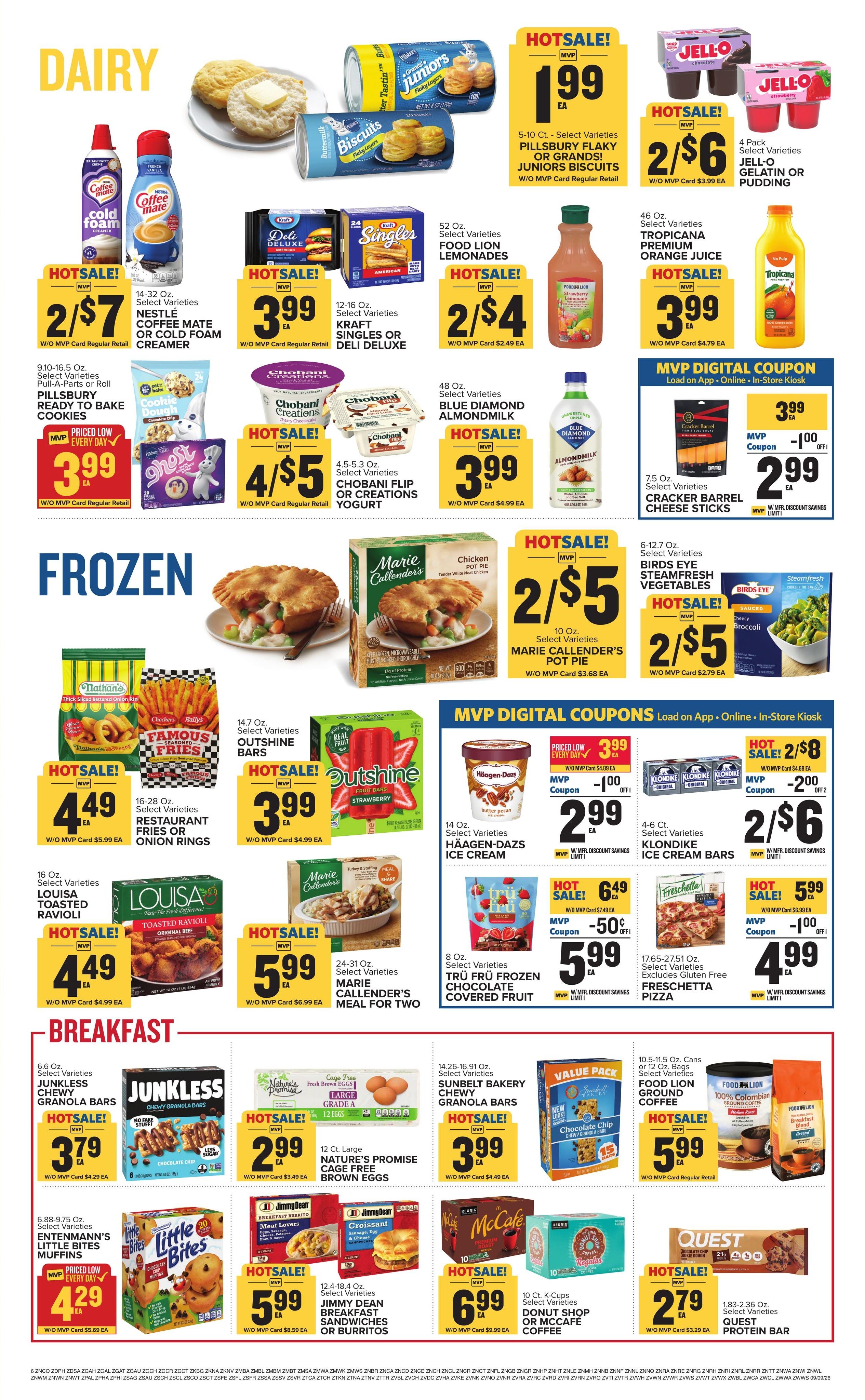 Food Lion (Hatteras Area, NC) Weekly Ad September 9 - 15, 2026