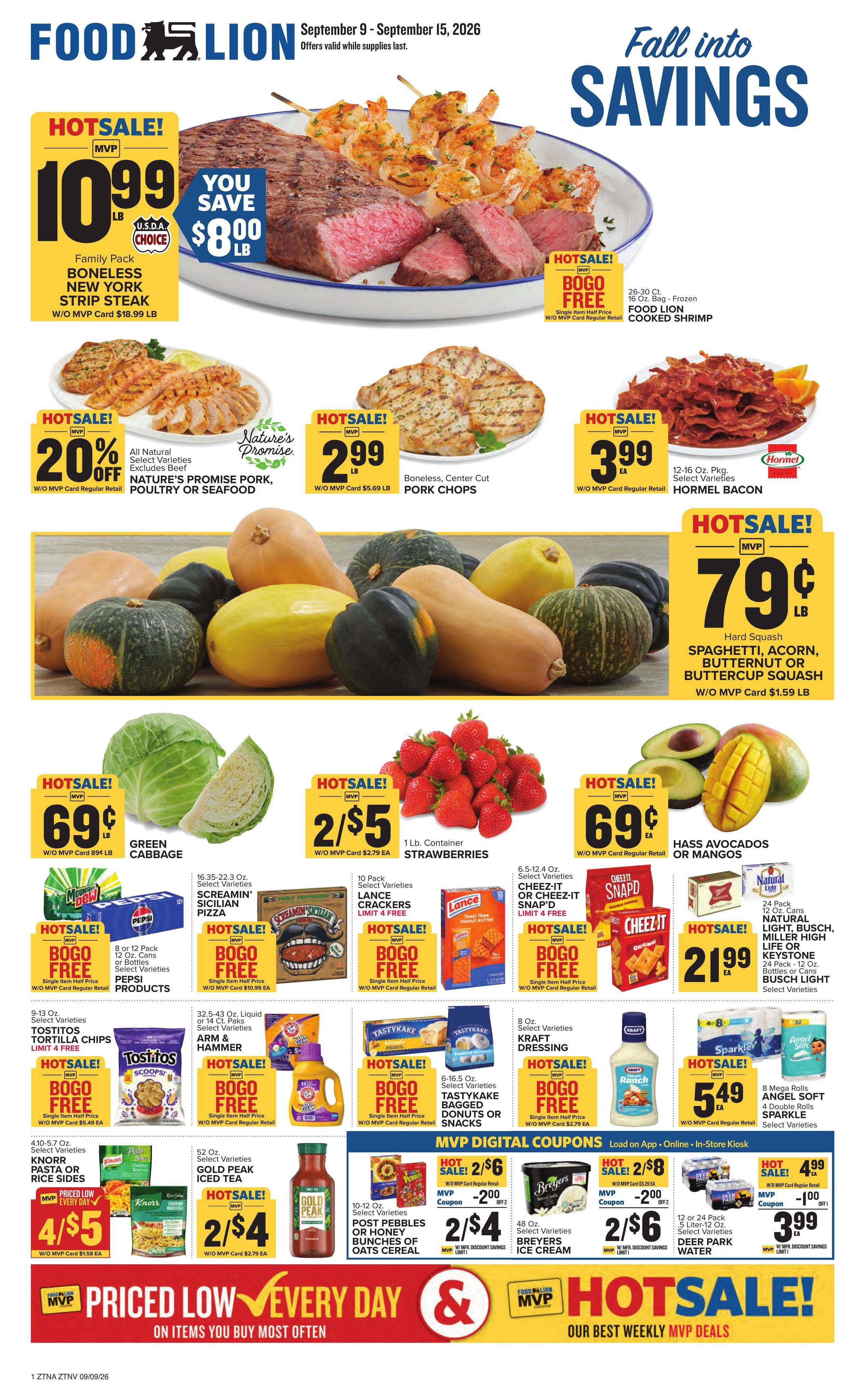 Food Lion (Hohenwald Area, TN) Weekly Ad September 9 - 15, 2026