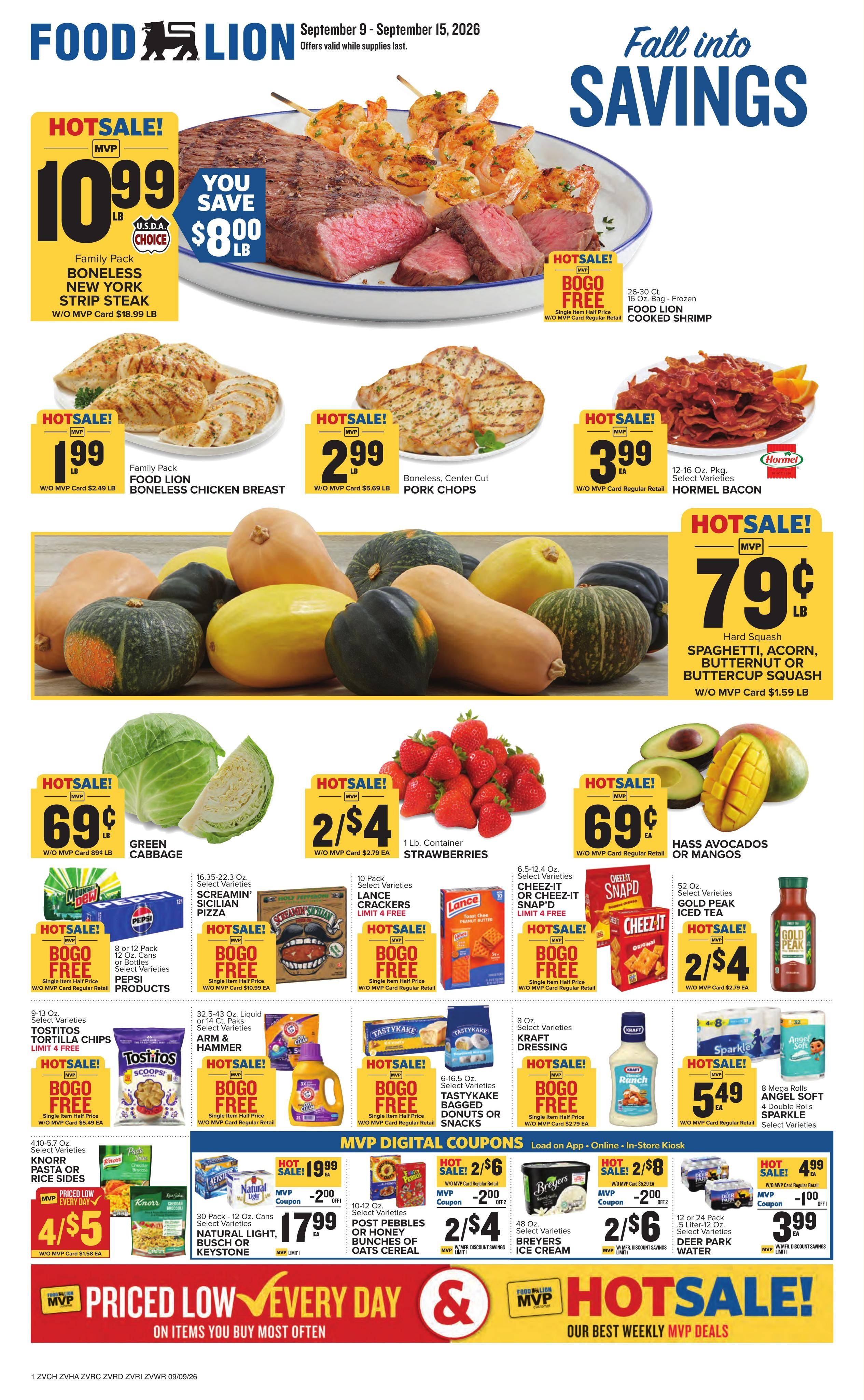 Food Lion (Richmond Area, VA) Weekly Ad September 9 - 15, 2026