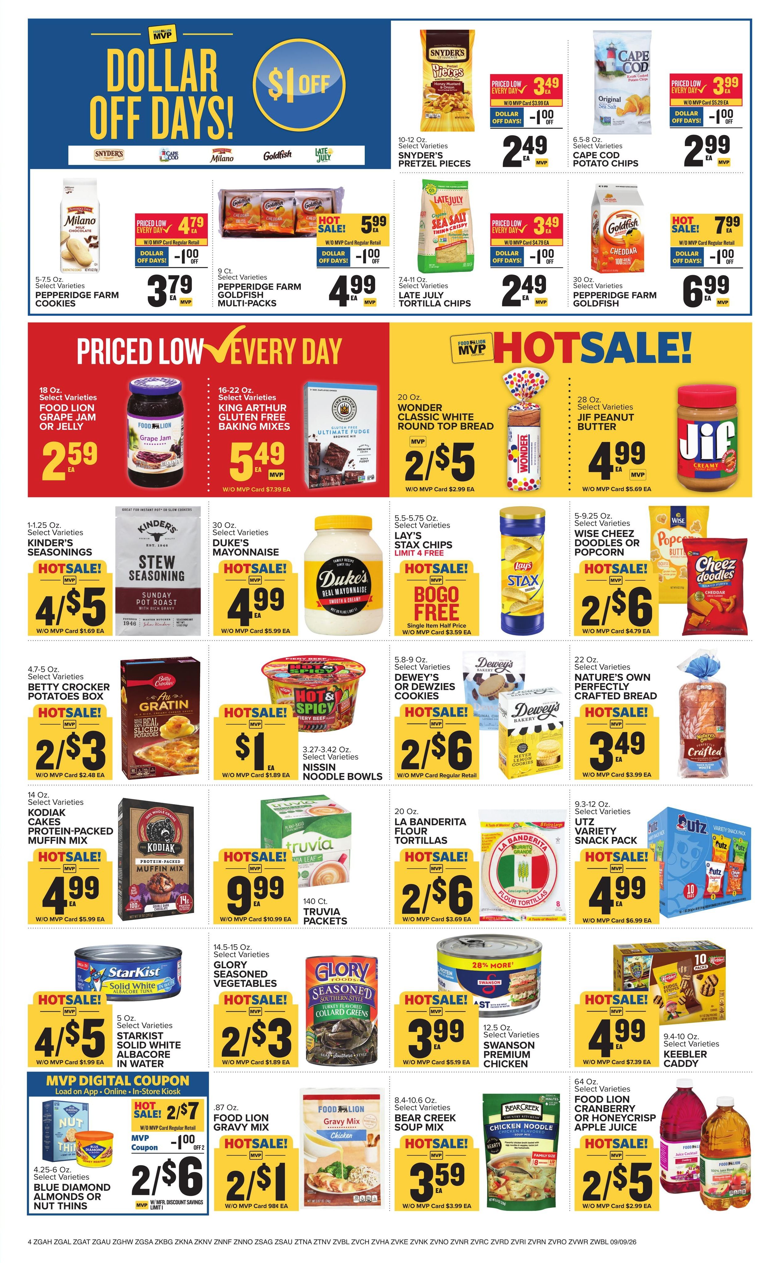 Food Lion (Richmond Area, VA) Weekly Ad September 9 - 15, 2026