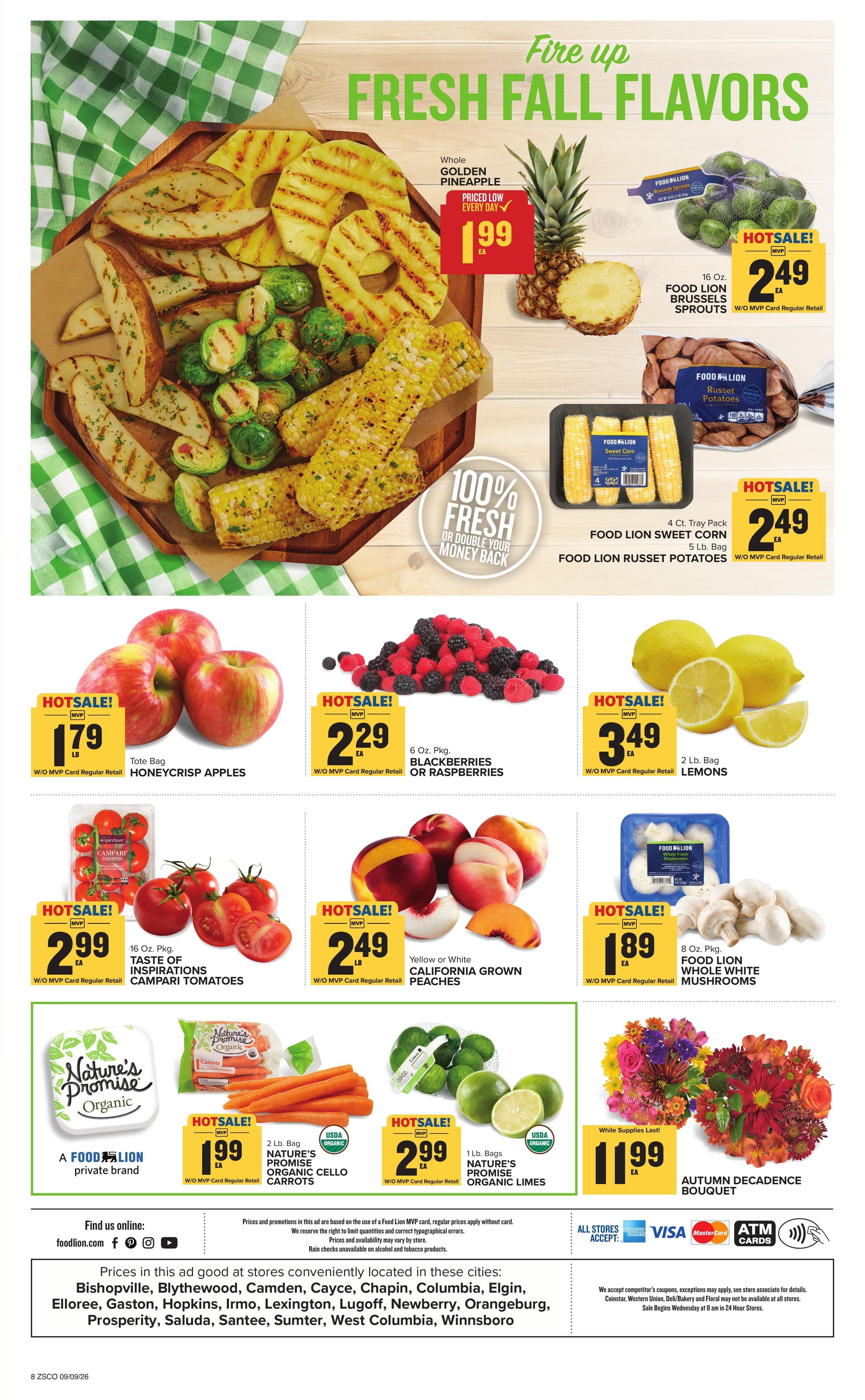 Food Lion (Columbia Area, SC) Weekly Ad September 9 - 15, 2026