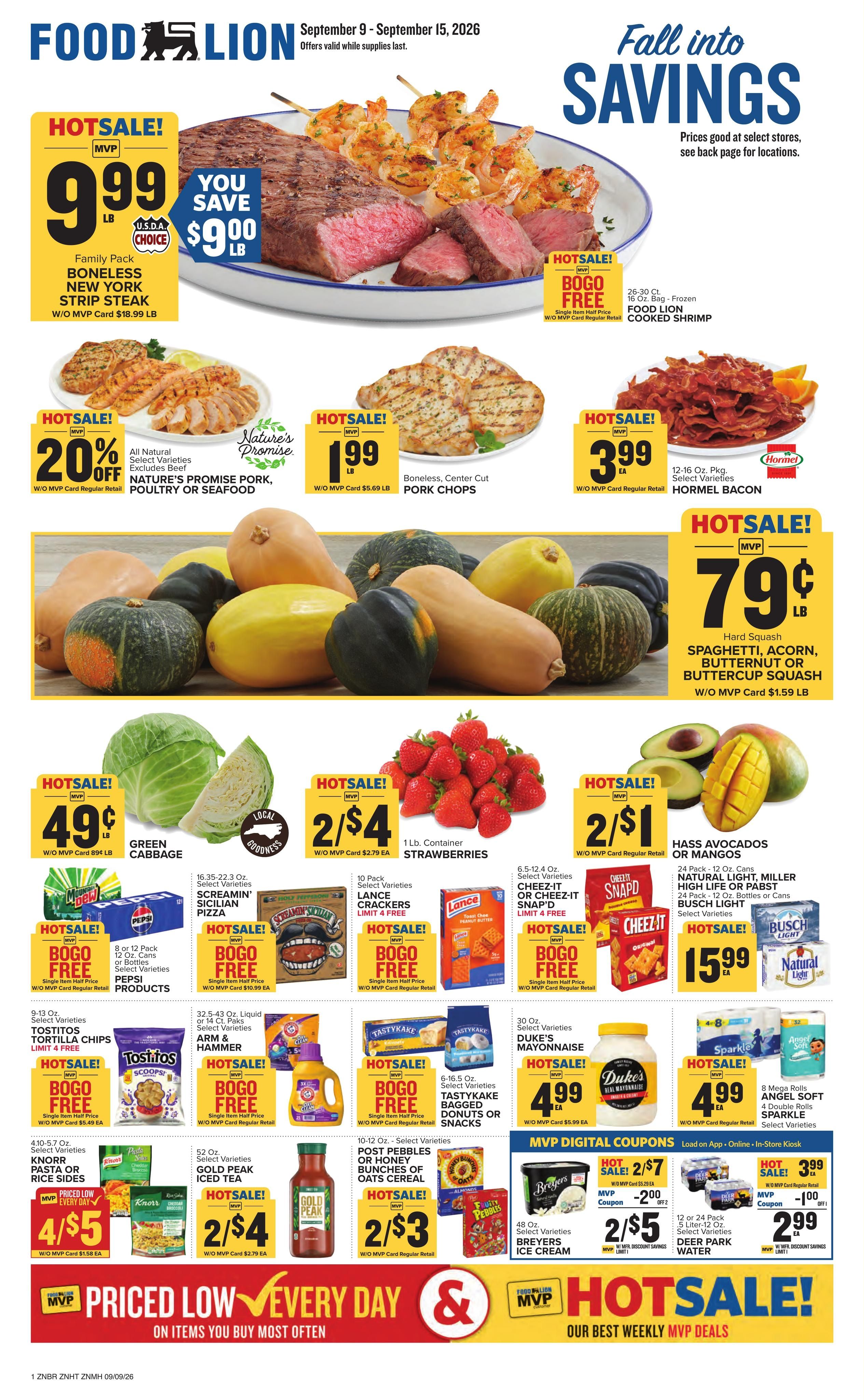 Food Lion (Rockingham Area, NC) Weekly Ad September 9 - 15, 2026