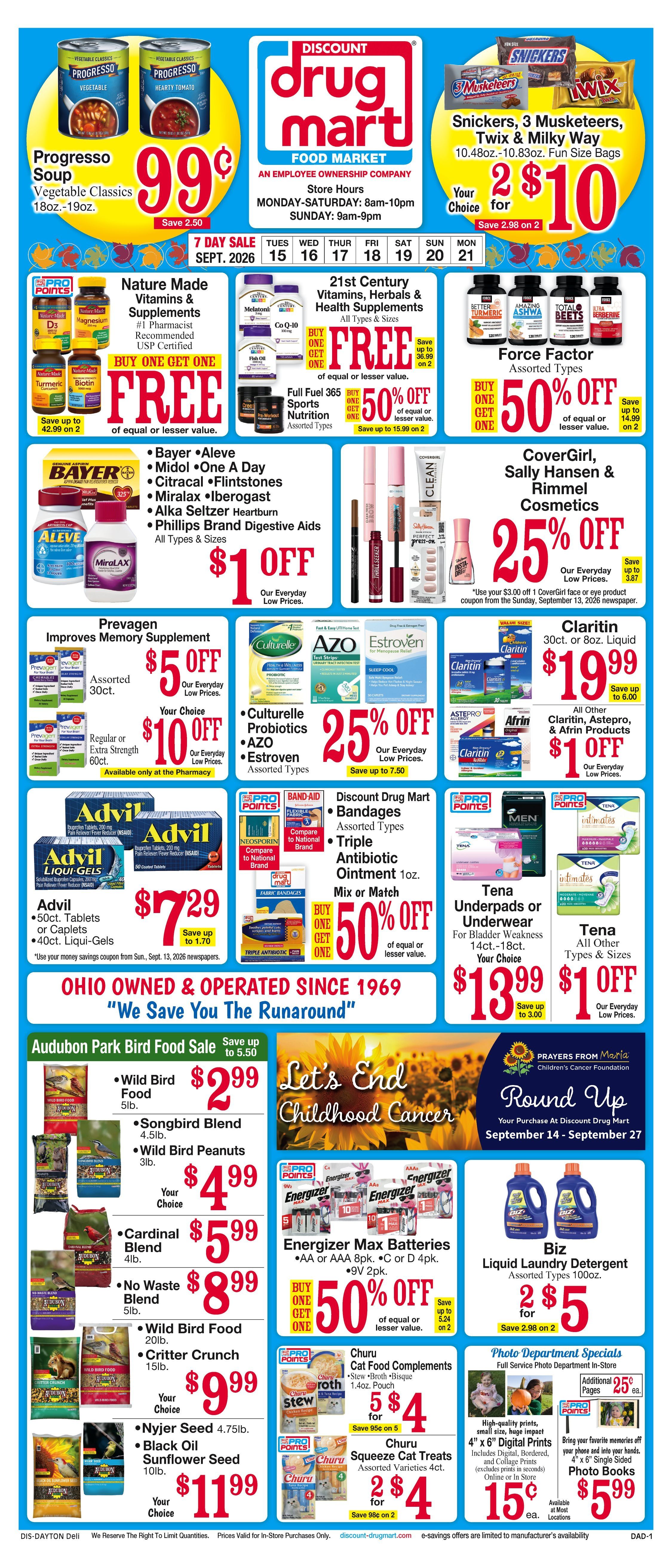Discount Drug Mart (Ohio) Weekly Ad September 16 - 22, 2026