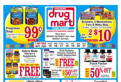 Discount Drug Mart (Ohio) Weekly Ad September 16 - 22, 2026