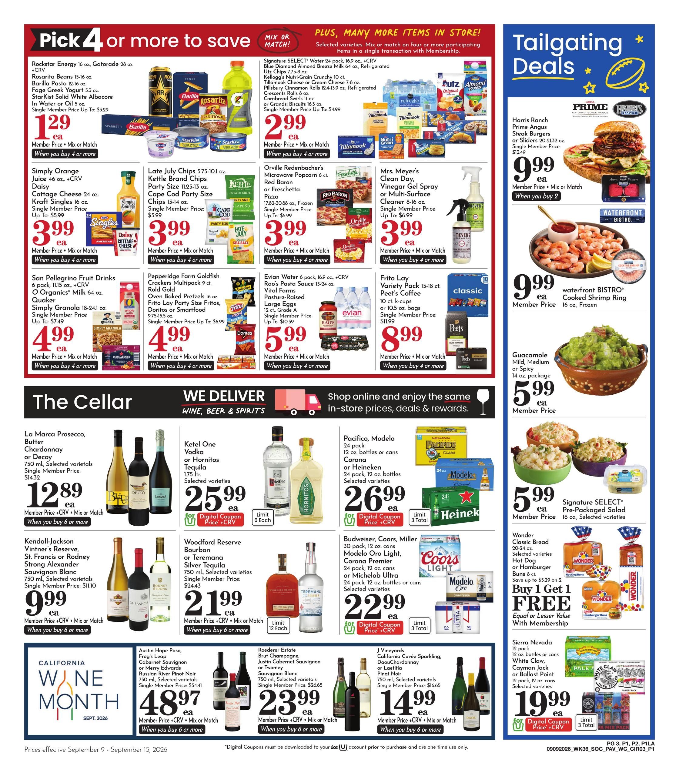 Pavilions (Alhambra Area, CA) Weekly Ad September 9 - 15, 2026