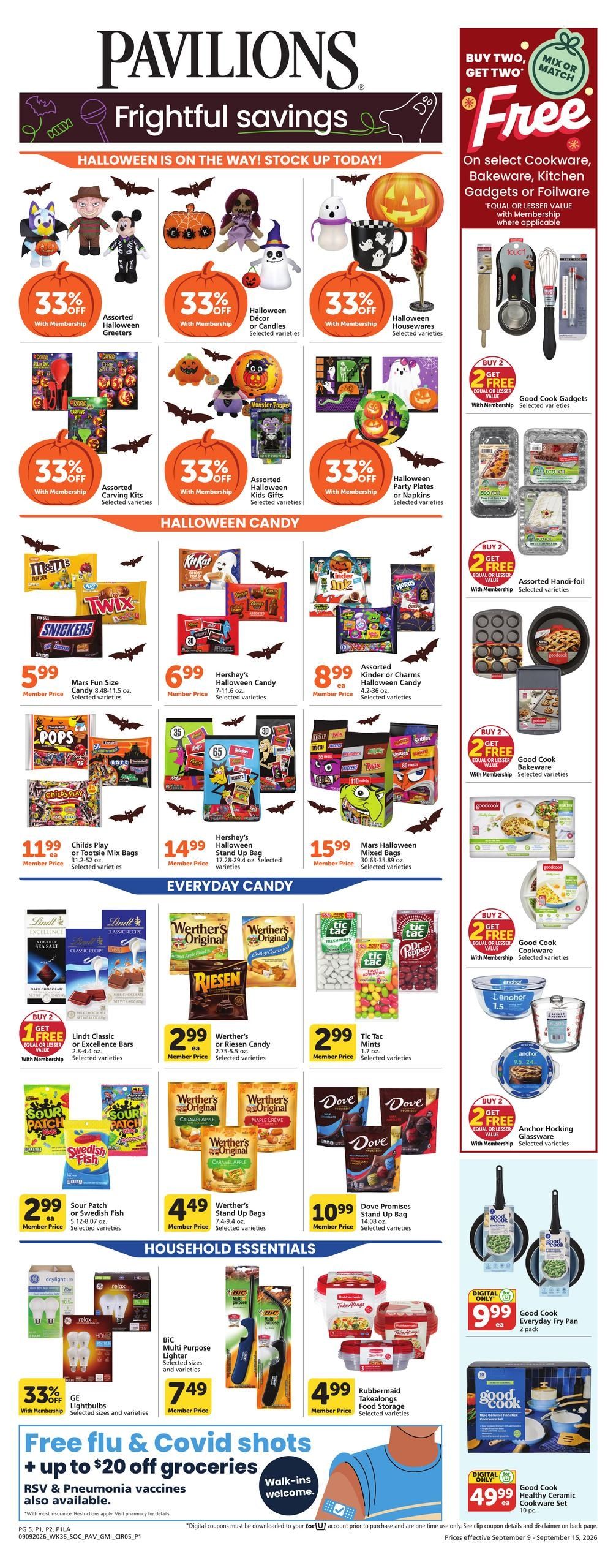Pavilions (Anaheim Area, CA) Weekly Ad September 9 - 15, 2026