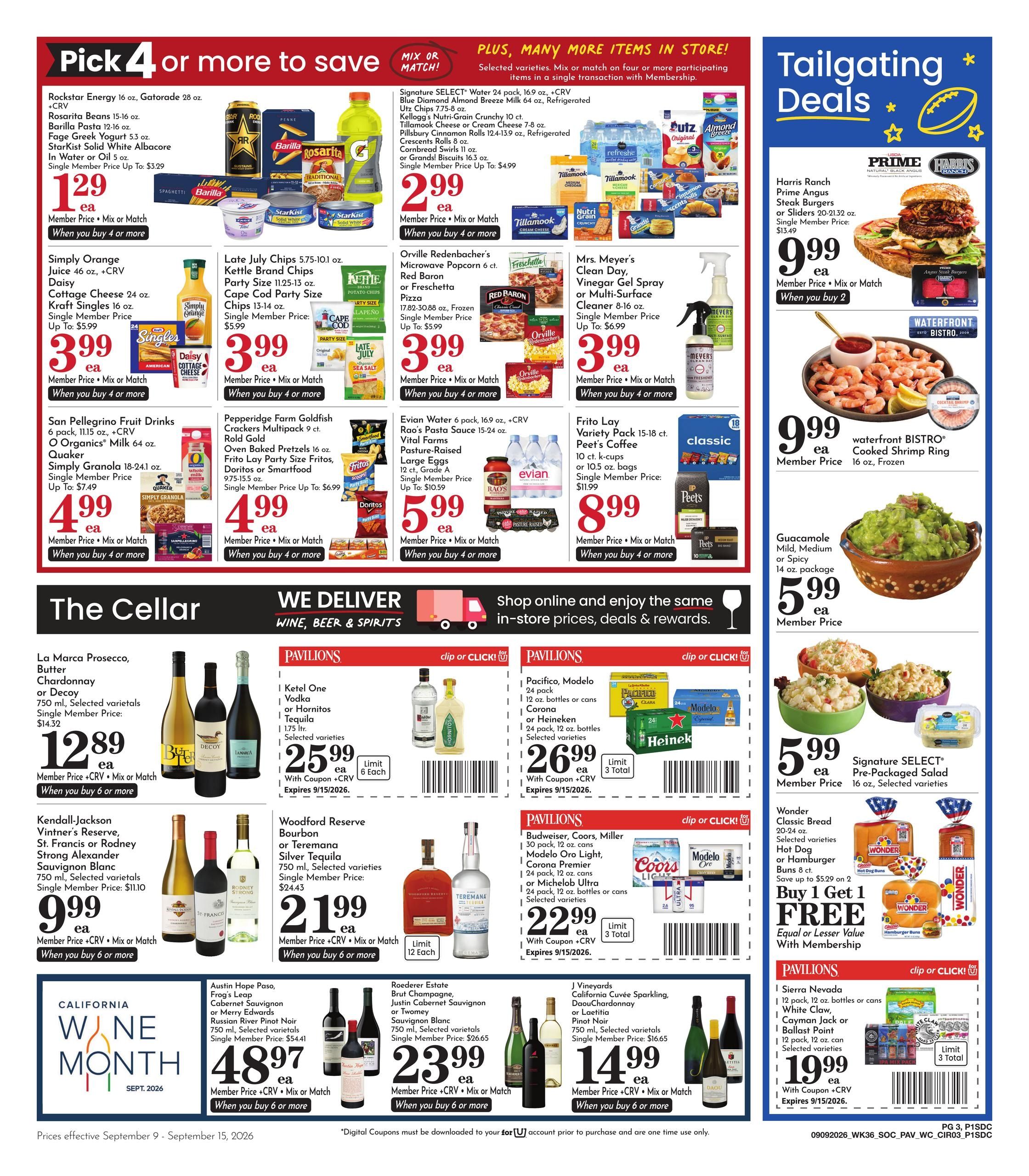 Pavilions (Chula Vista Area, CA) Weekly Ad September 9 - 15, 2026