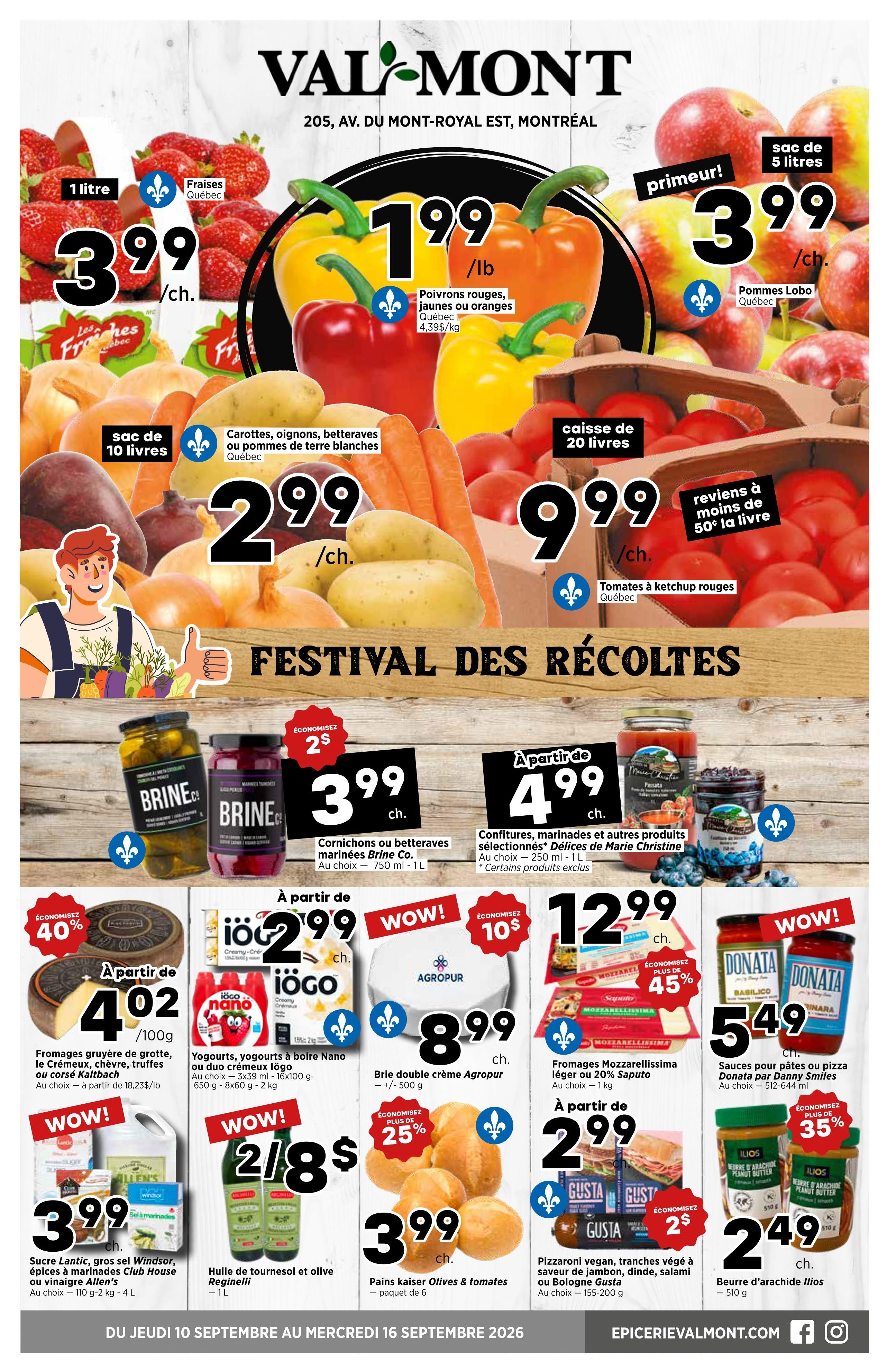 Val-Mont Flyer September 10 to 16