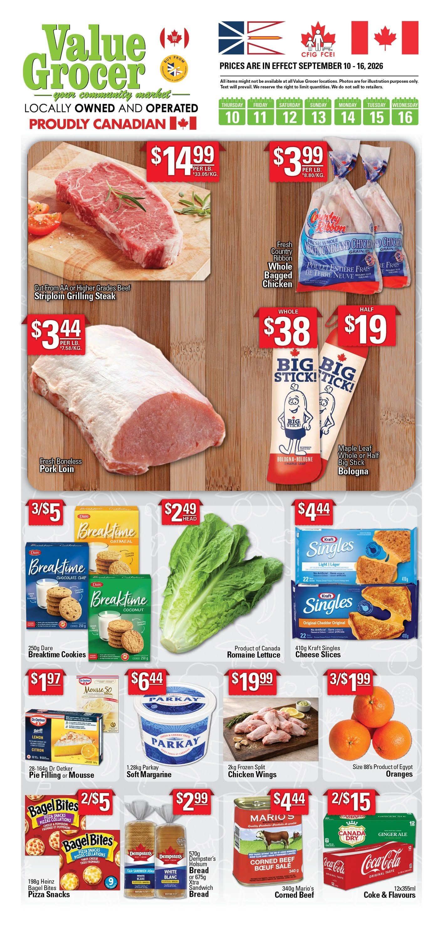 Value Grocer Flyer September 10 to 16