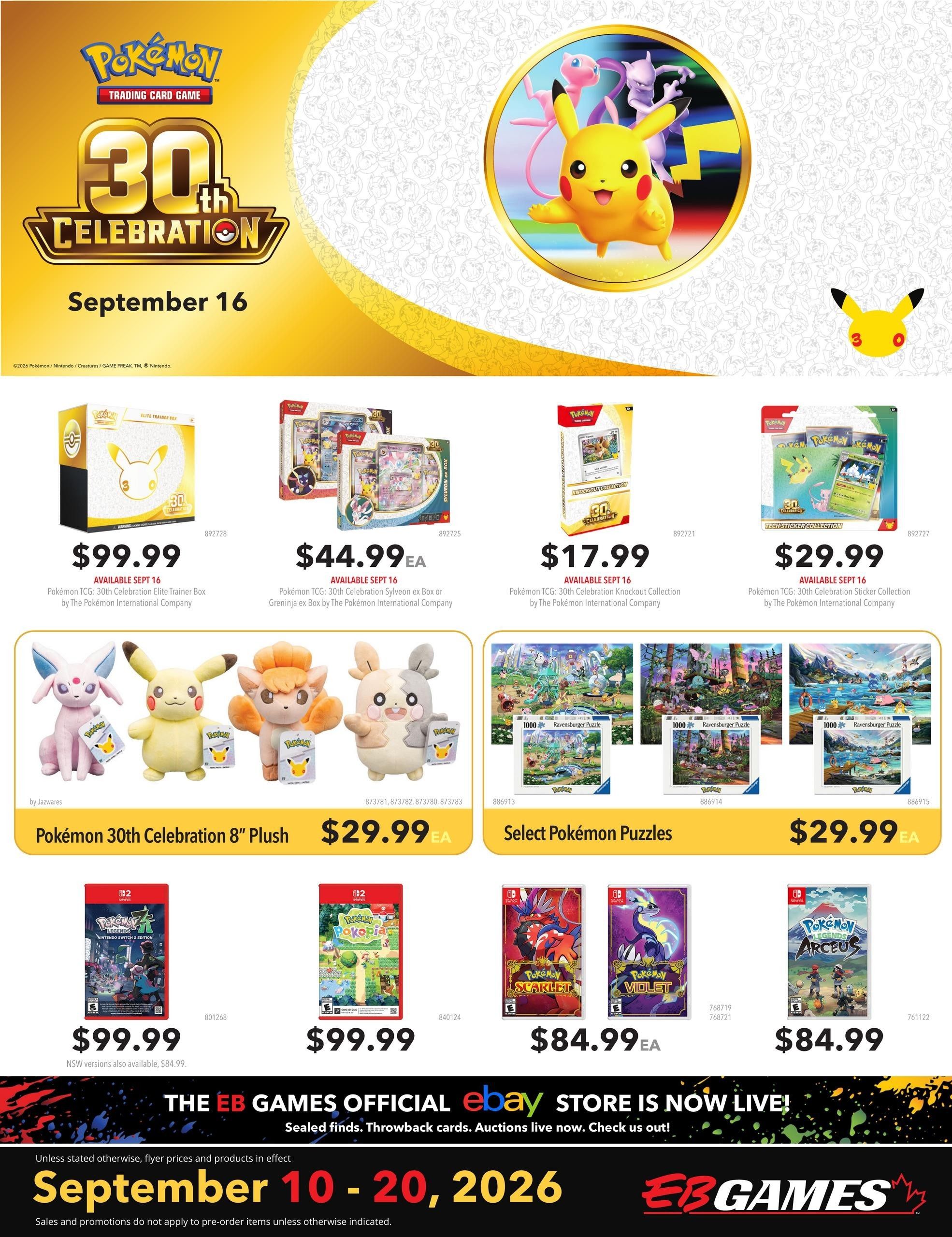EB Games Flyer September 10 to 20