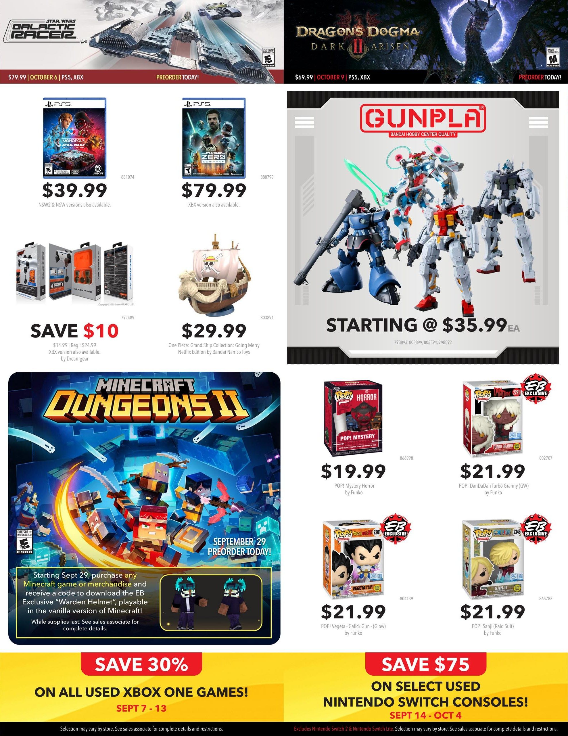 EB Games Flyer September 10 to 20