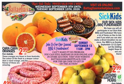 Battaglia's Marketplace Flyer September 9 to 15