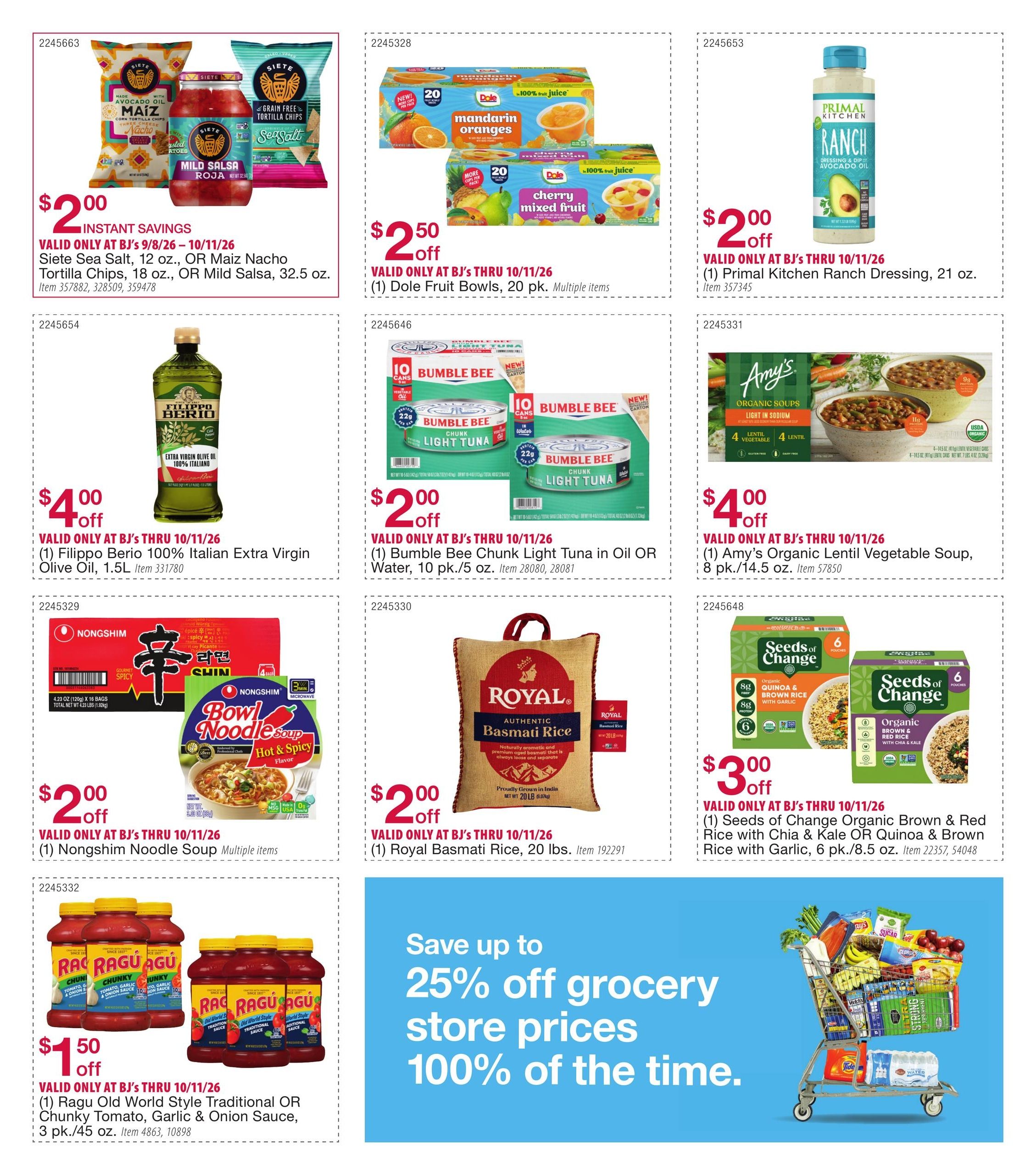 BJ's Wholesale Club Smart Saver Weekly Ad September 8 - October 11, 2026