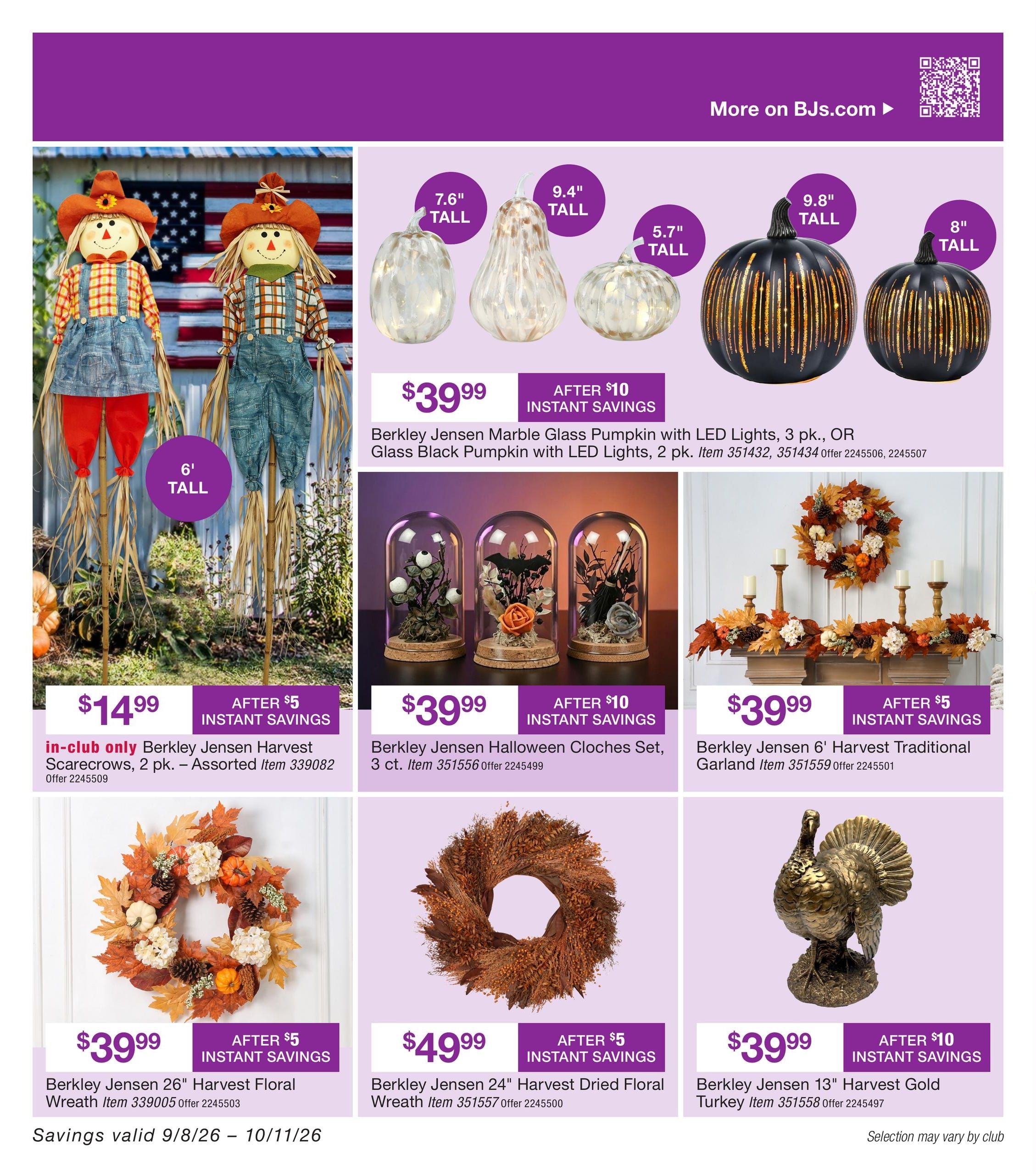 BJ's Wholesale Club Smart Saver Weekly Ad September 8 - October 11, 2026