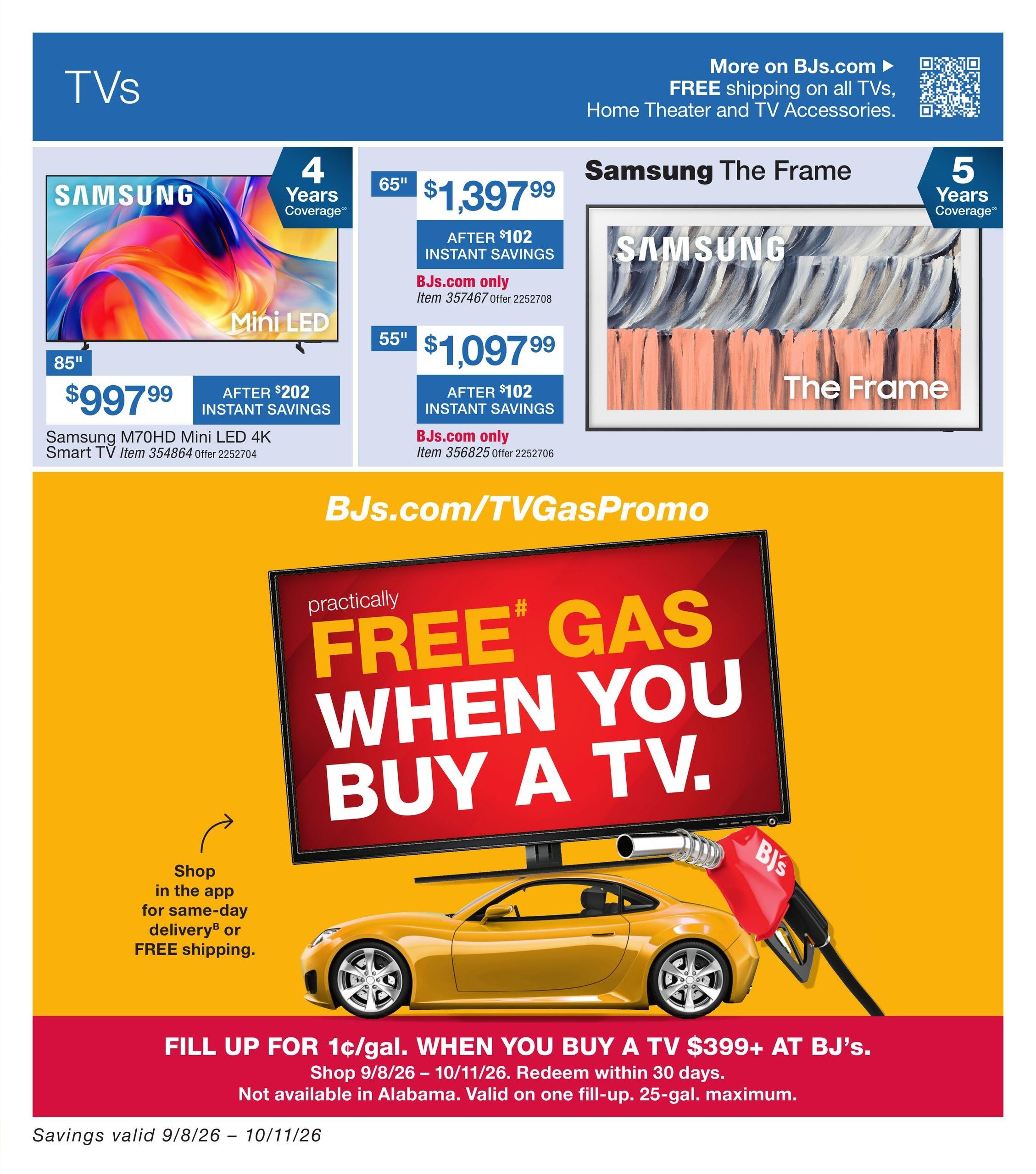 BJ's Wholesale Club Smart Saver Weekly Ad September 8 - October 11, 2026