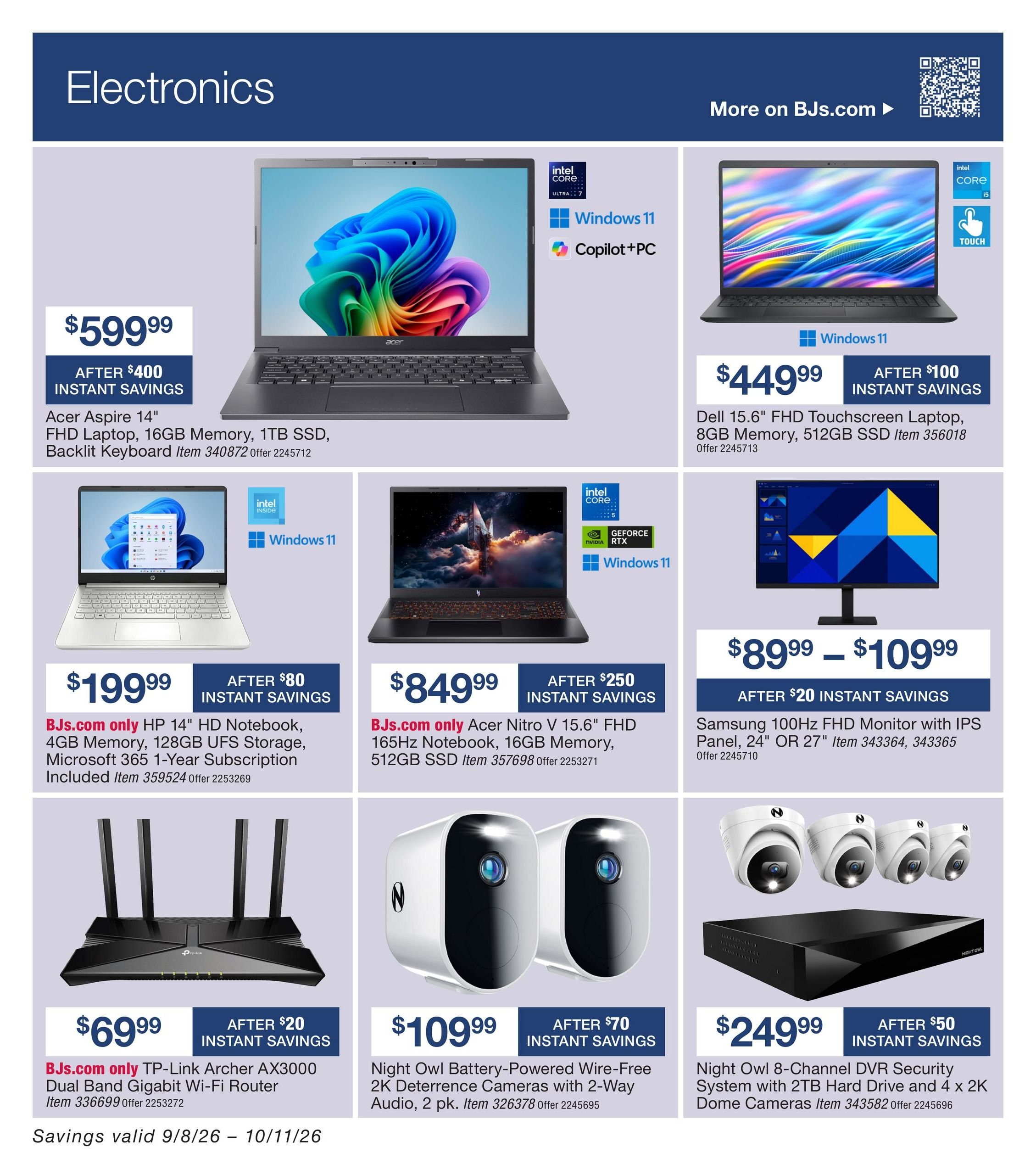 BJ's Wholesale Club Smart Saver Weekly Ad September 8 - October 11, 2026