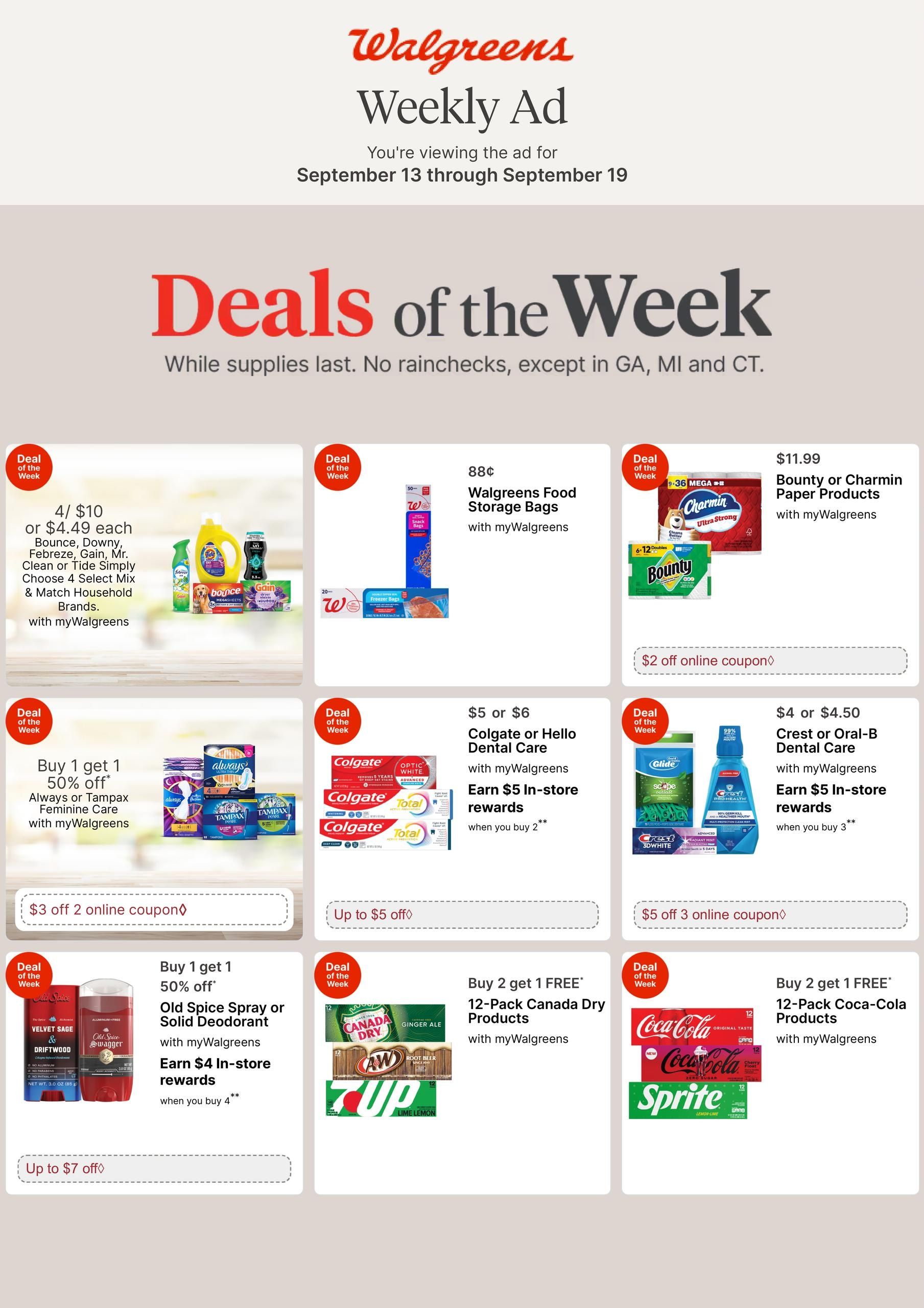 Walgreens (Salem Area, AR) Weekly Ad September 13 - 19, 2026